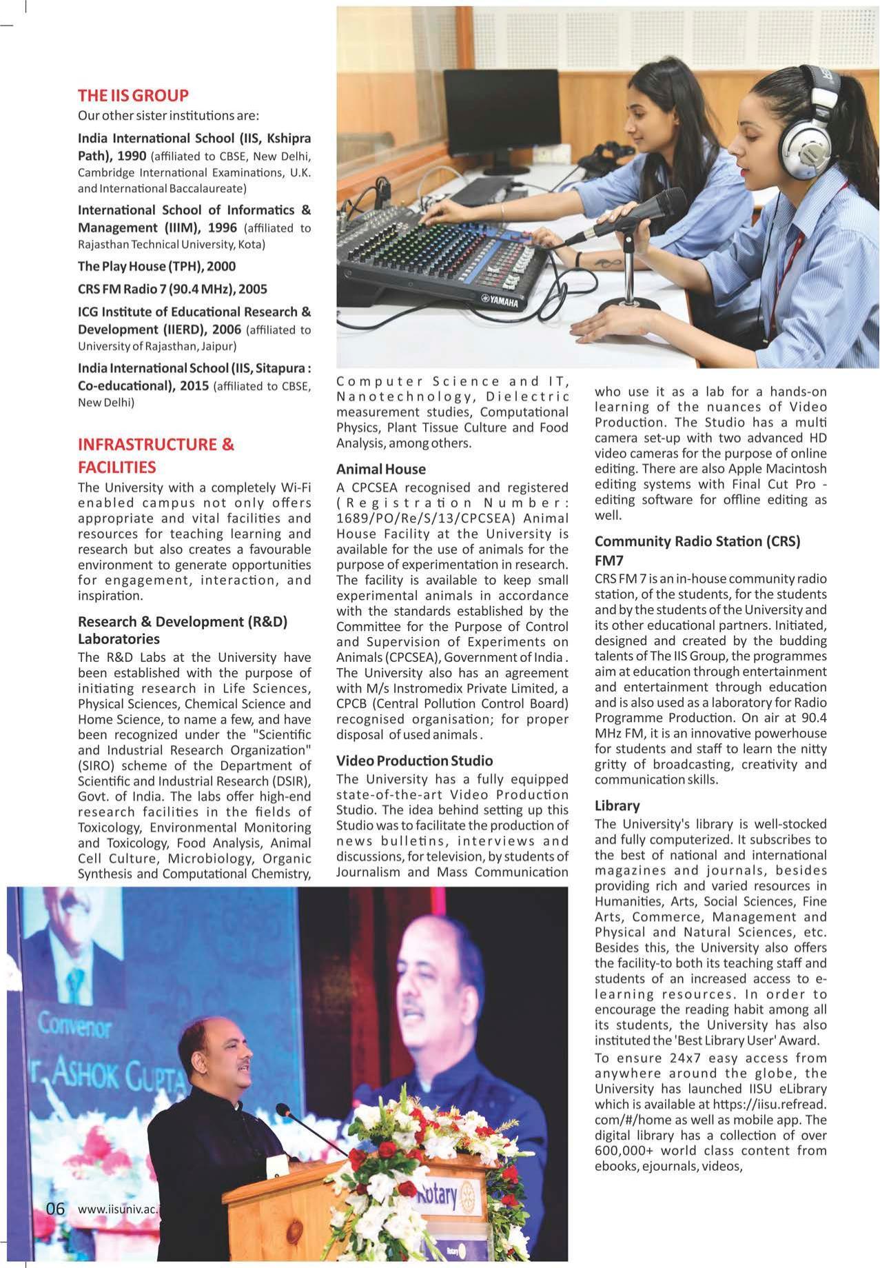 The IIS University, Jaipur Prospectus 2021-22 - Page 8