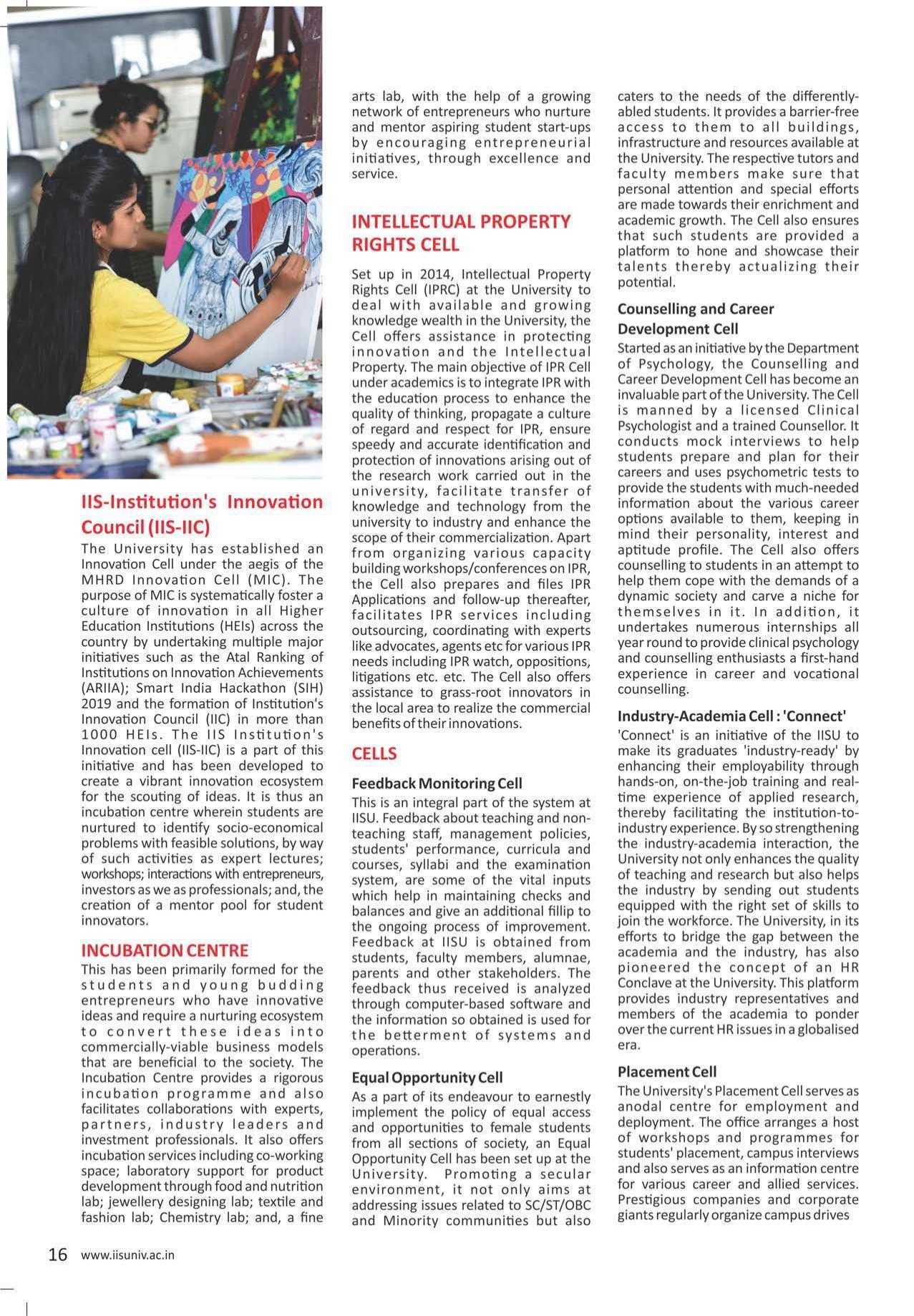 The IIS University, Jaipur Prospectus 2021-22 - Page 18
