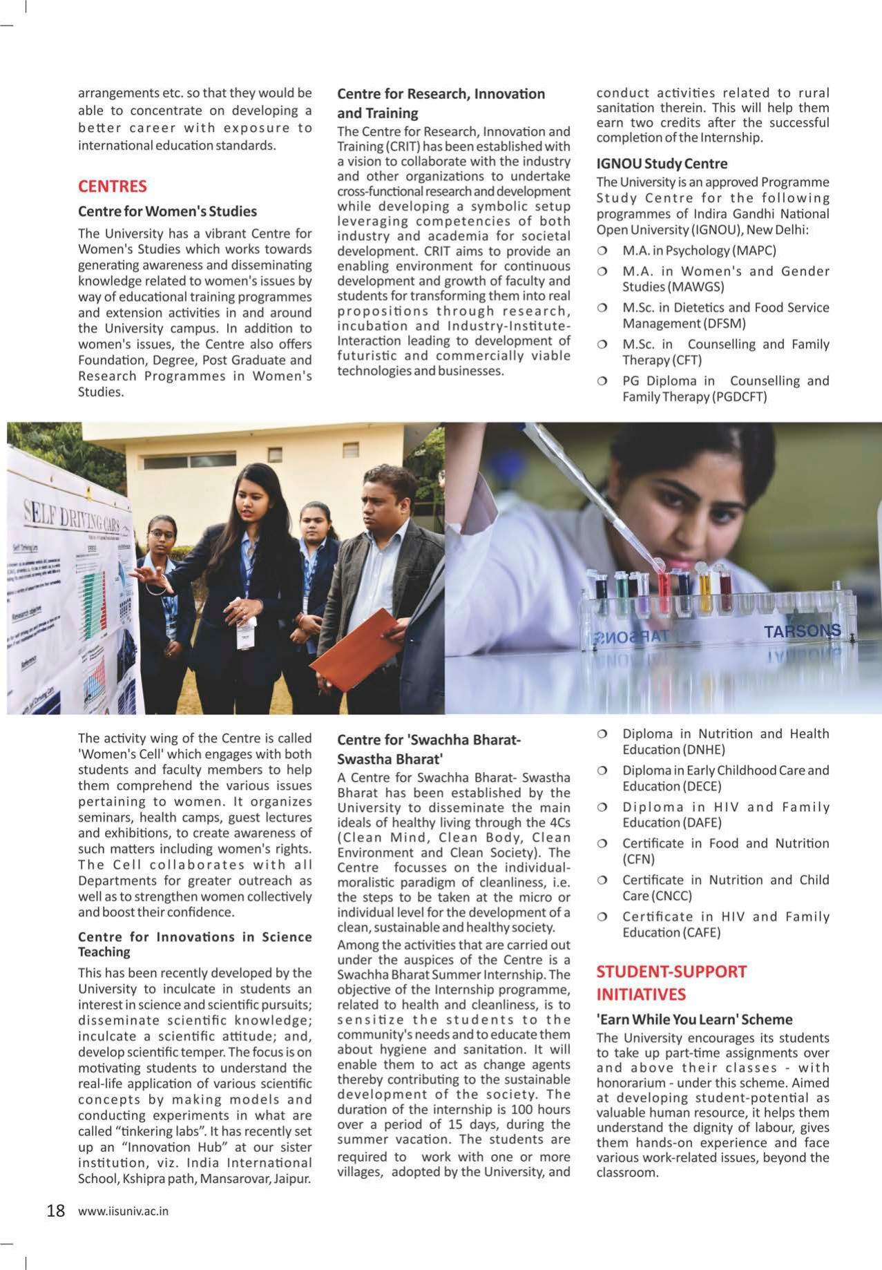 The IIS University, Jaipur Prospectus 2021-22 - Page 20