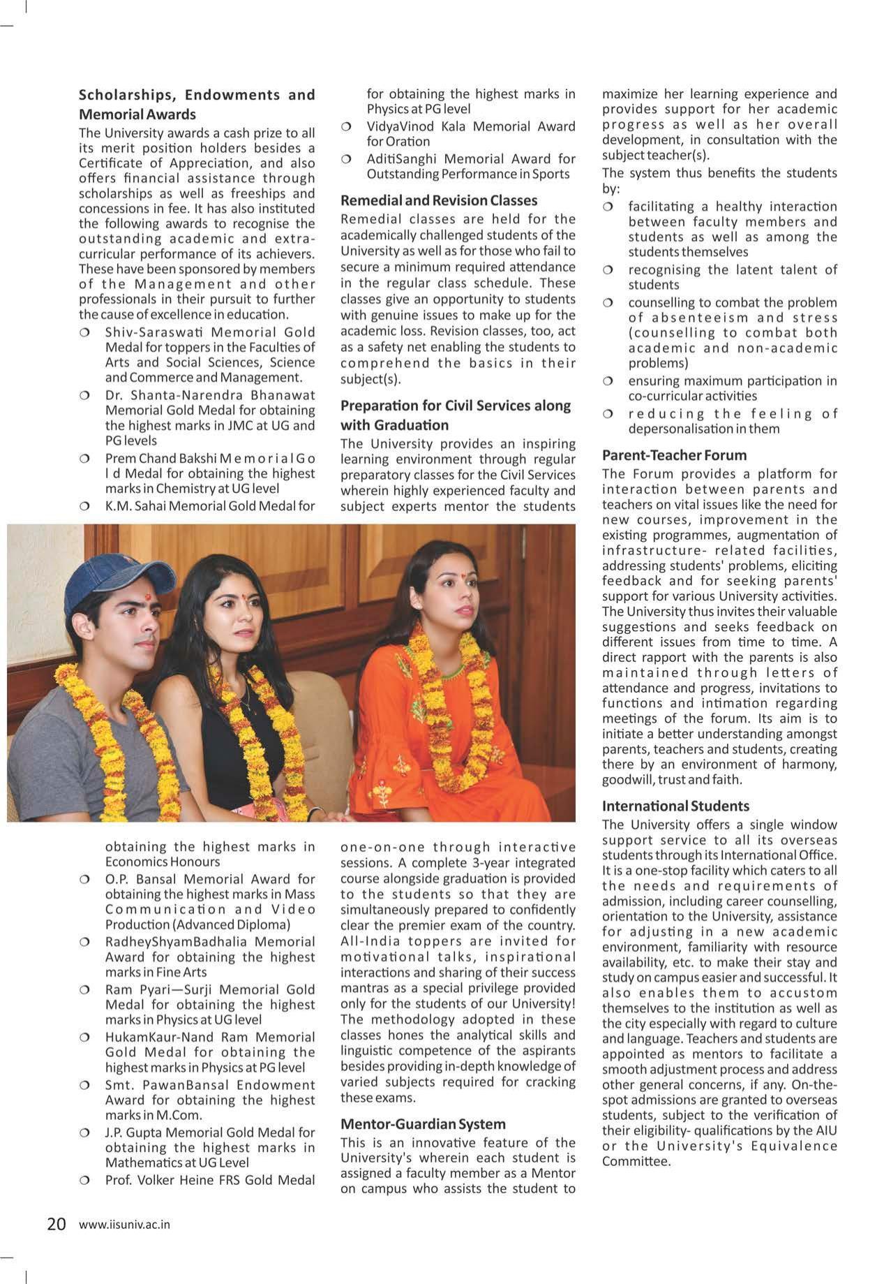 The IIS University, Jaipur Prospectus 2021-22 - Page 22