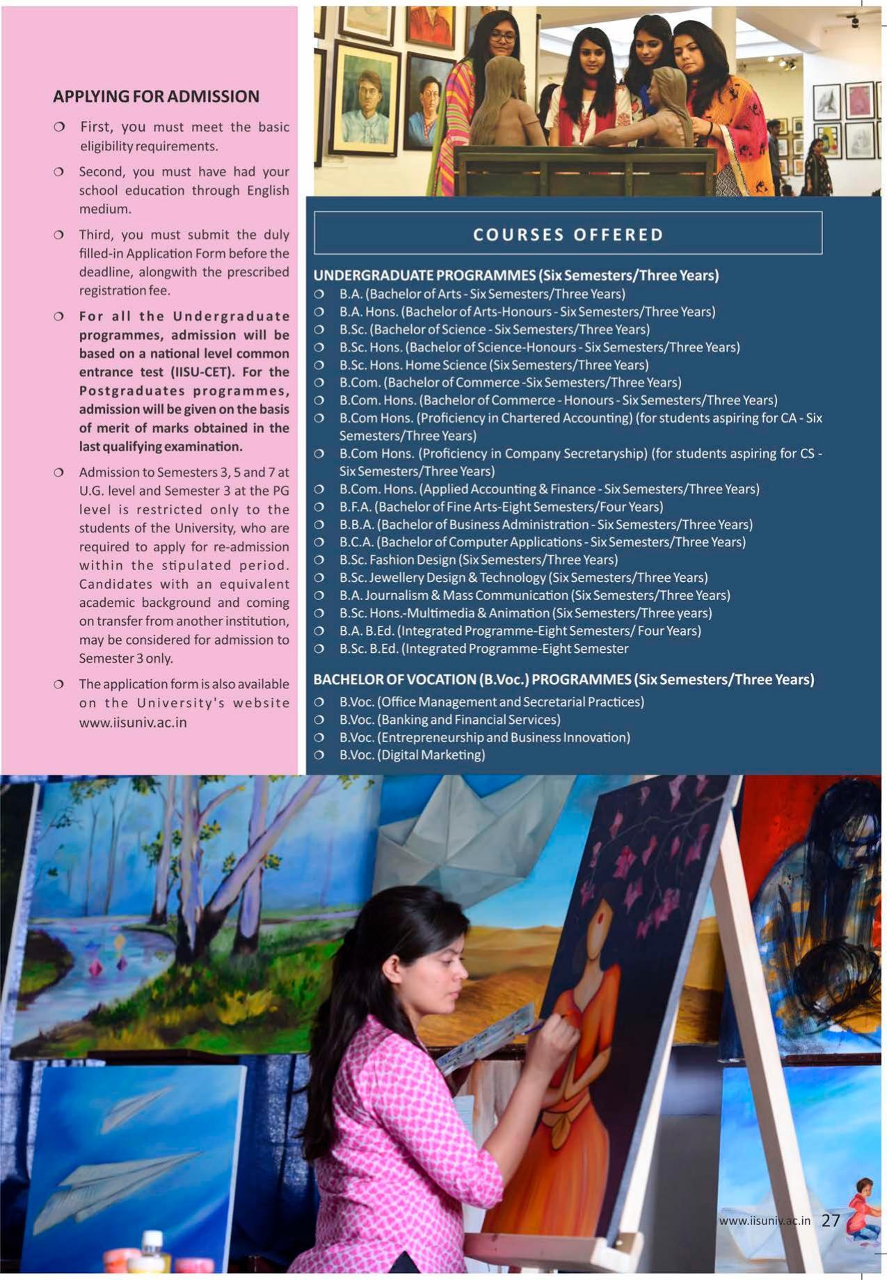 The IIS University, Jaipur Prospectus 2021-22 - Page 29