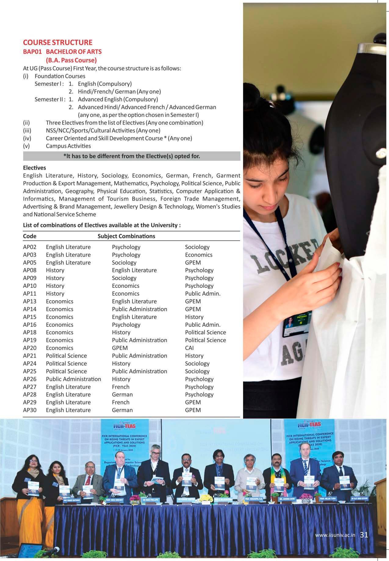 The IIS University, Jaipur Prospectus 2021-22 - Page 33