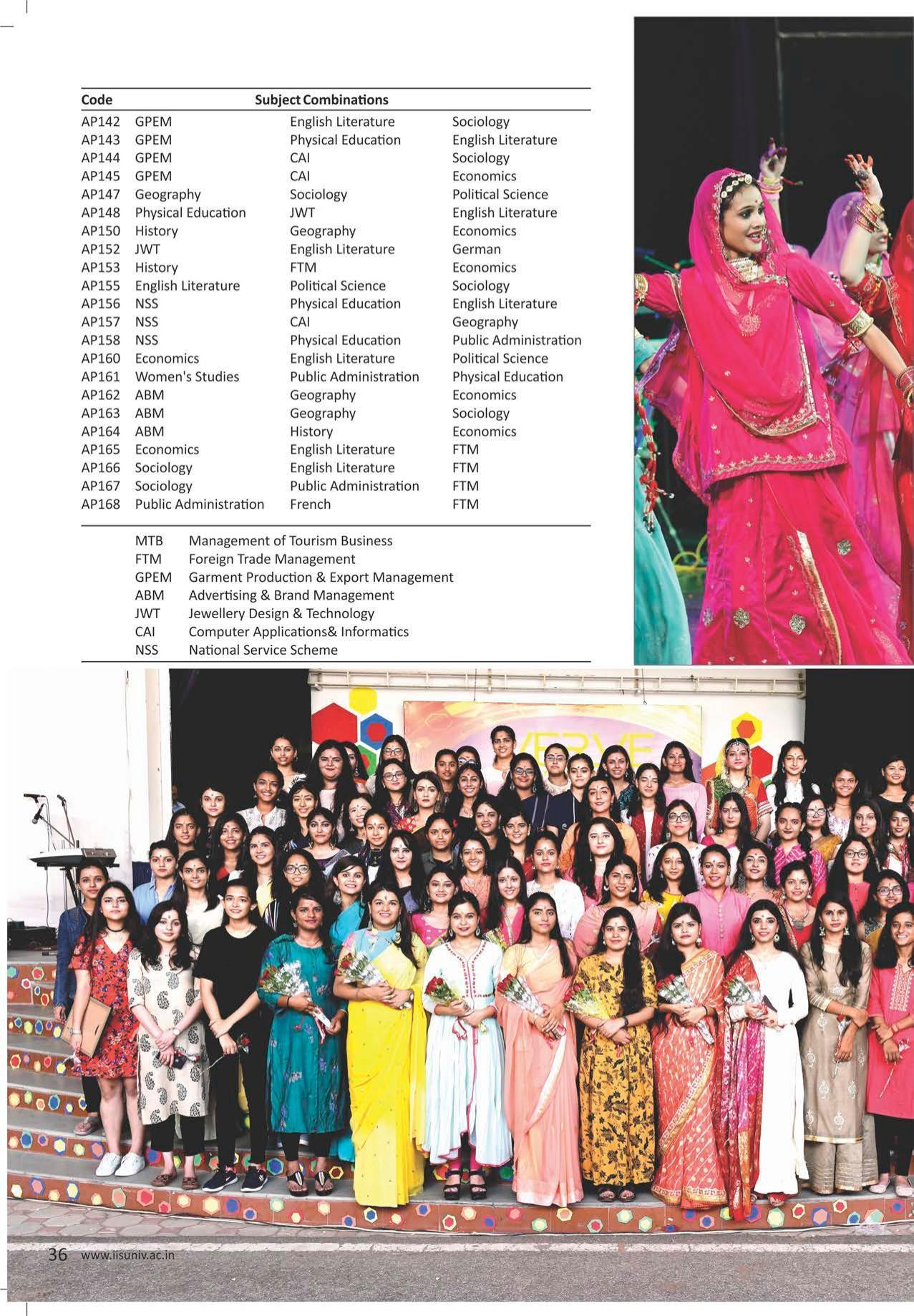 The IIS University, Jaipur Prospectus 2021-22 - Page 38