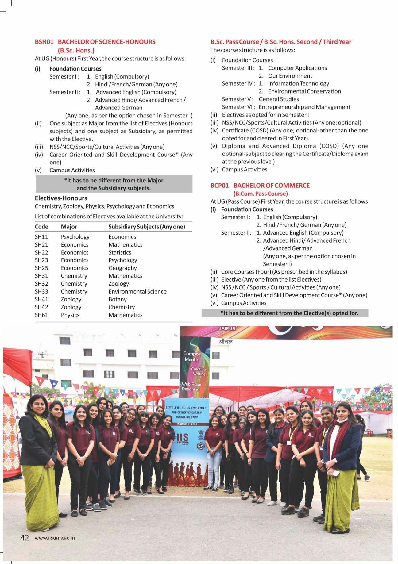 The IIS University, Jaipur Prospectus 2021-22 - Page 44