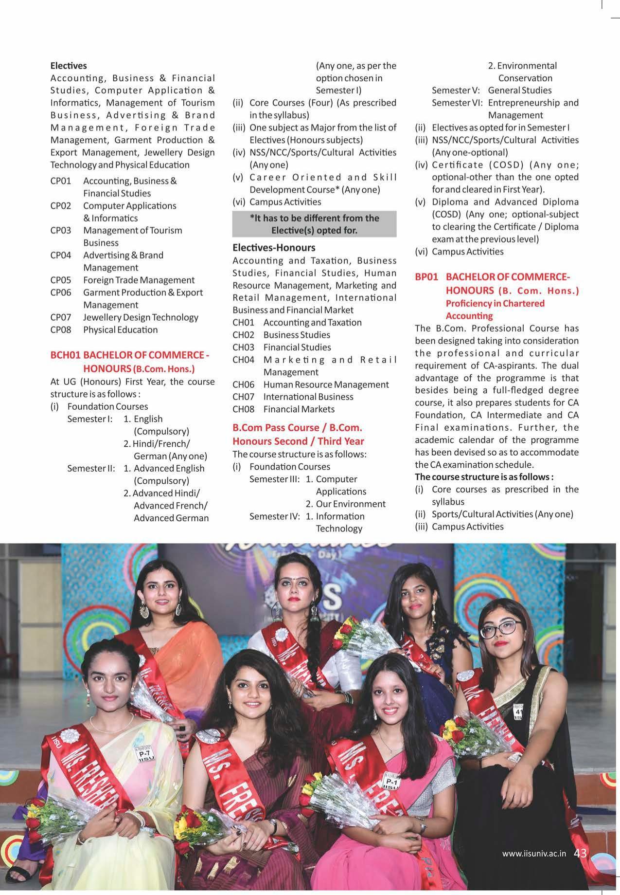 The IIS University, Jaipur Prospectus 2021-22 - Page 45