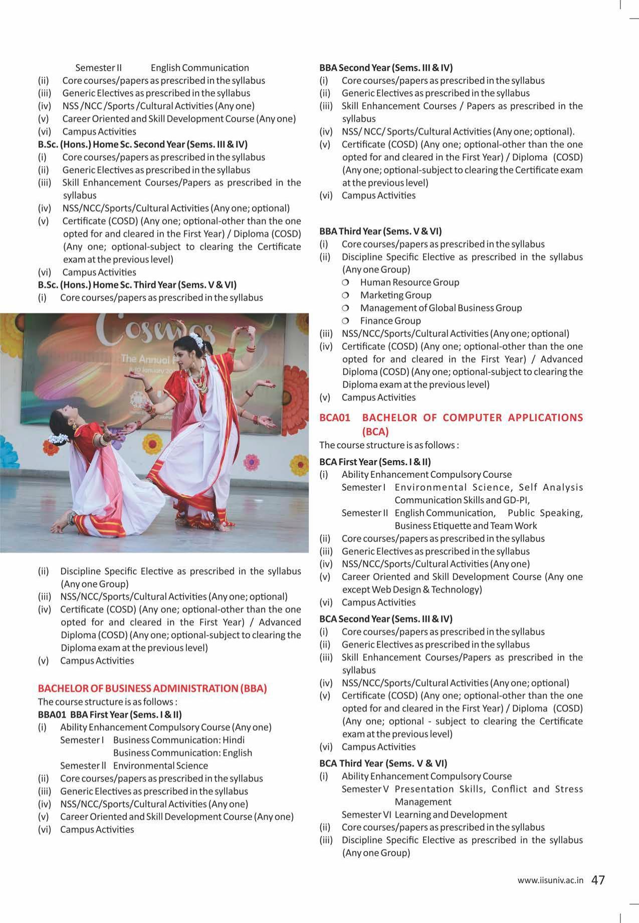 The IIS University, Jaipur Prospectus 2021-22 - Page 49