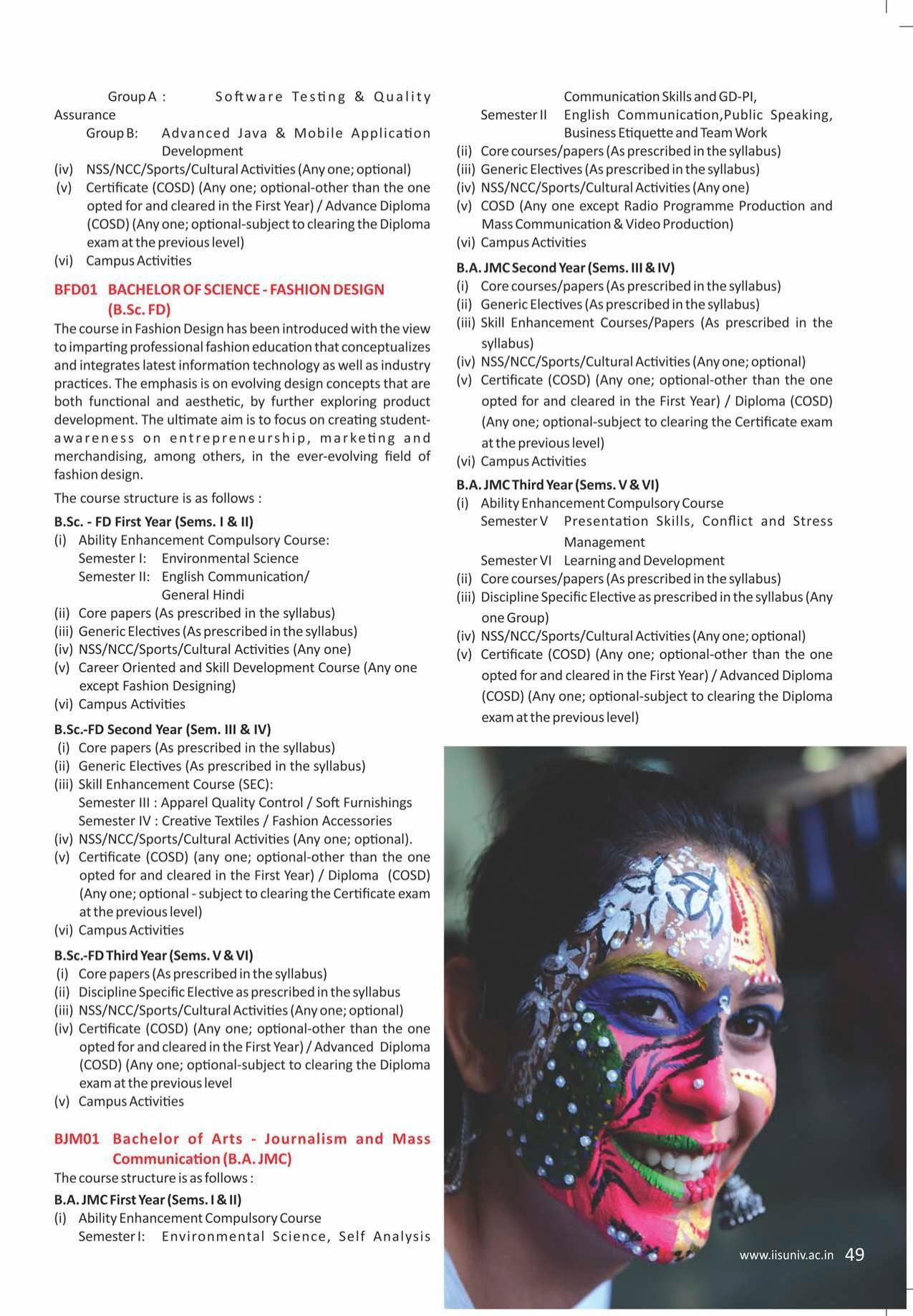 The IIS University, Jaipur Prospectus 2021-22 - Page 51