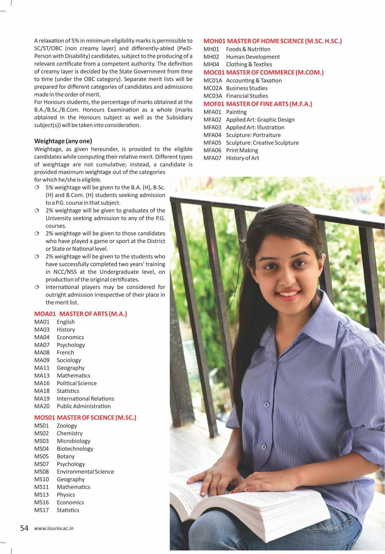 The IIS University, Jaipur Prospectus 2021-22 - Page 56