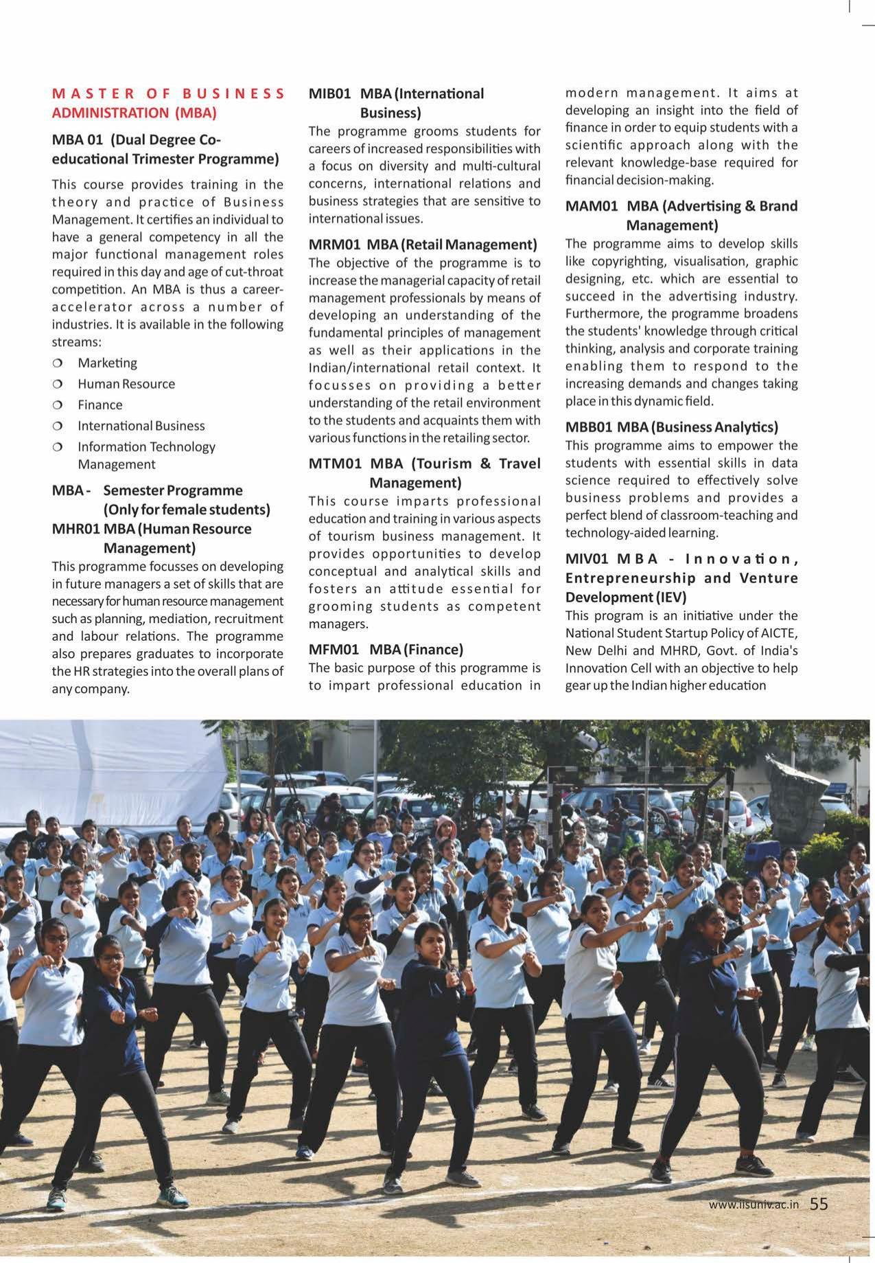 The IIS University, Jaipur Prospectus 2021-22 - Page 57