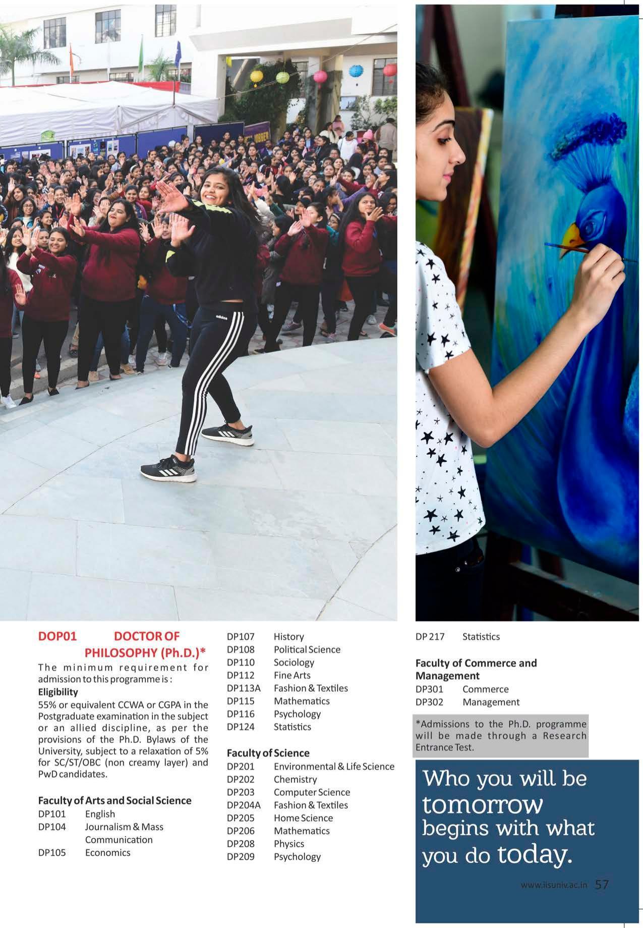 The IIS University, Jaipur Prospectus 2021-22 - Page 59