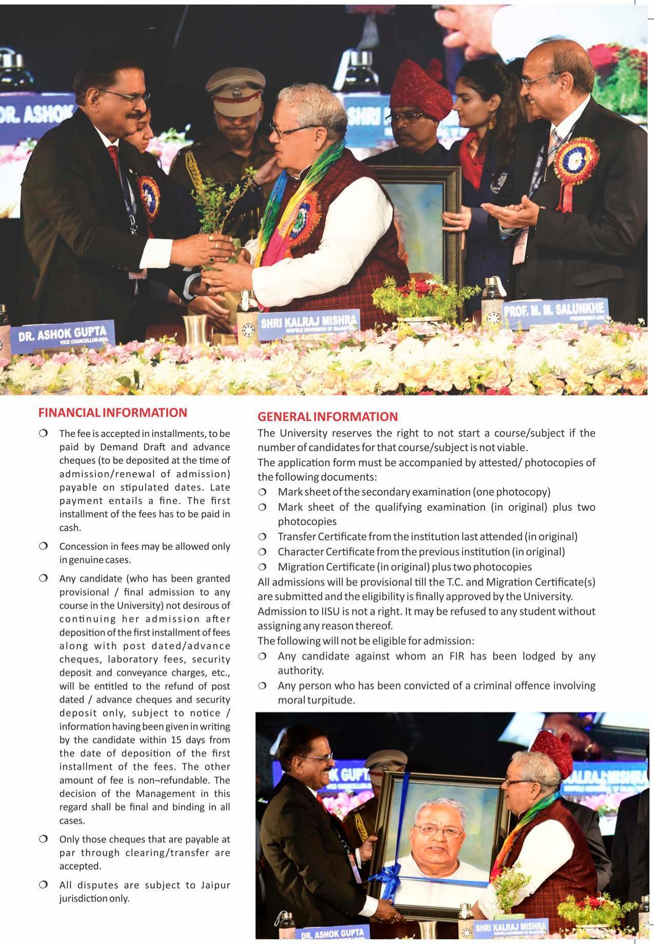 The IIS University, Jaipur Prospectus 2021-22 - Page 63