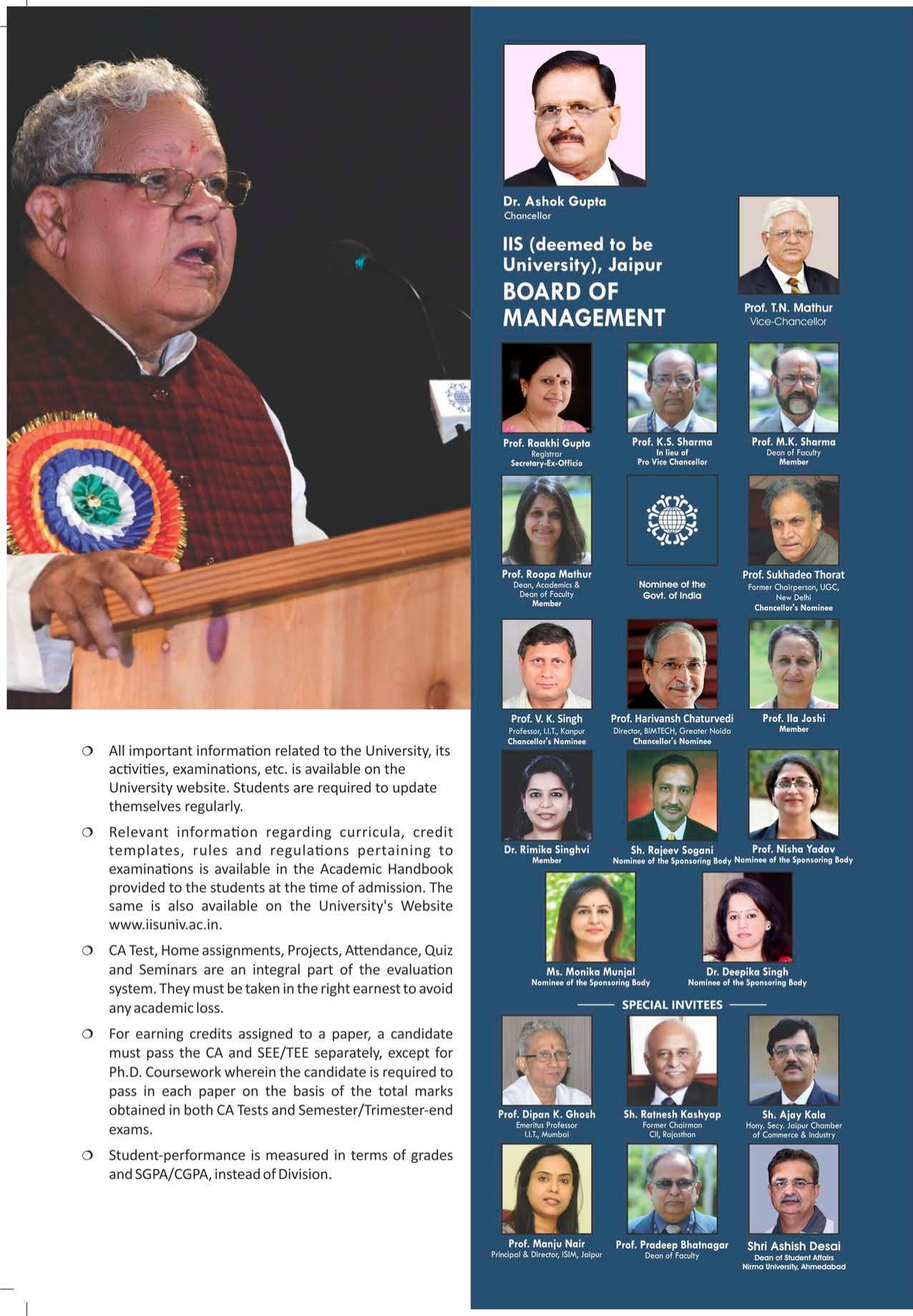 The IIS University, Jaipur Prospectus 2021-22 - Page 65