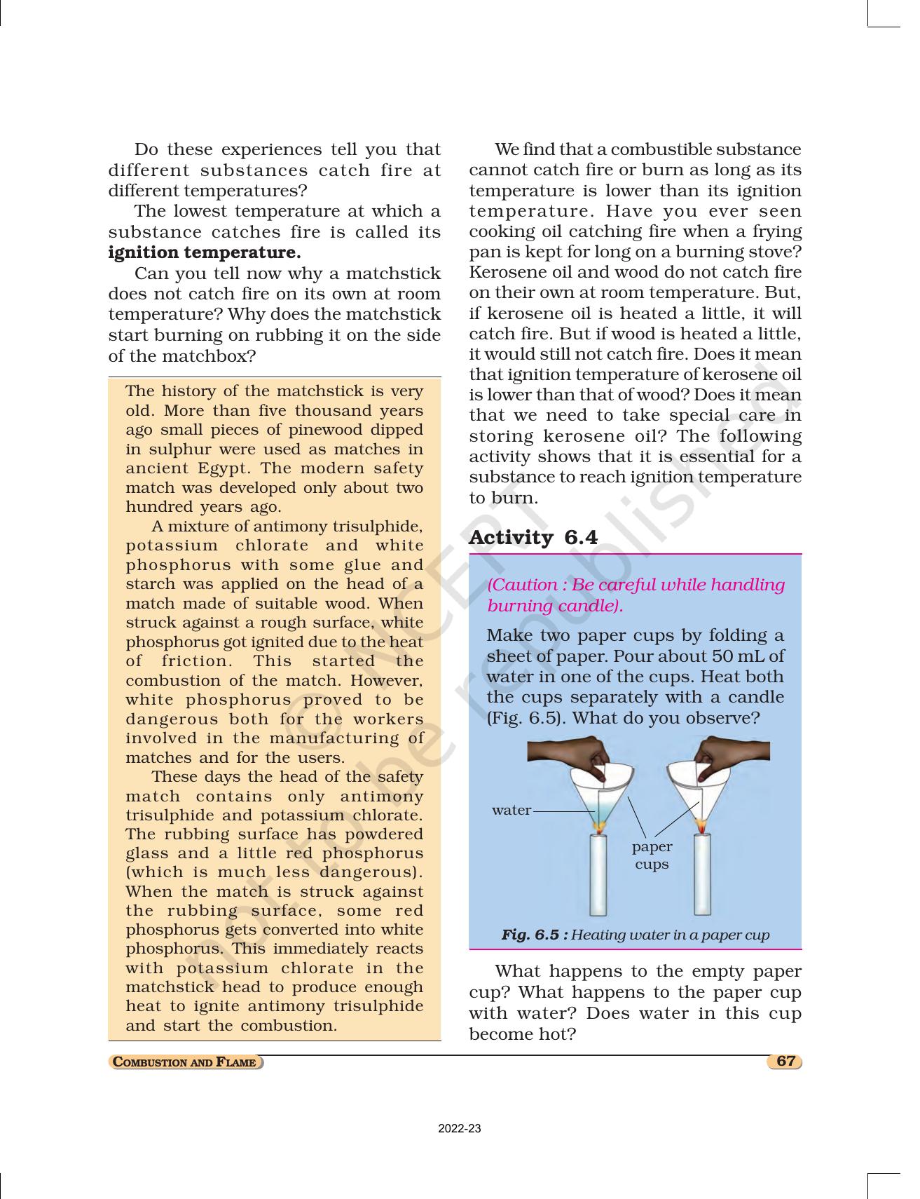 NCERT Book for Class 8 Science Chapter 6 Combustion and Flame - Page 4
