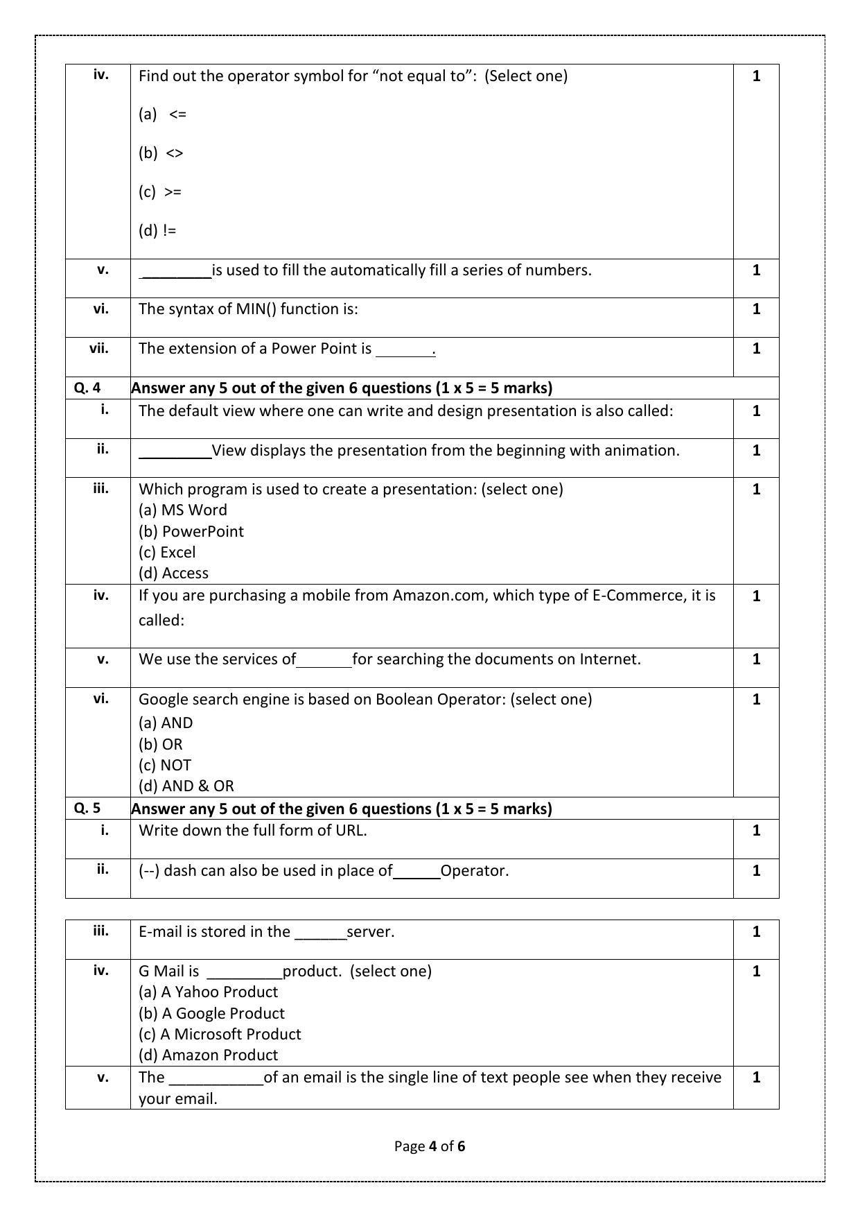 CBSE Class 12 Typography & Computer Application (Skill Education) Sample Papers 2023 - Page 4