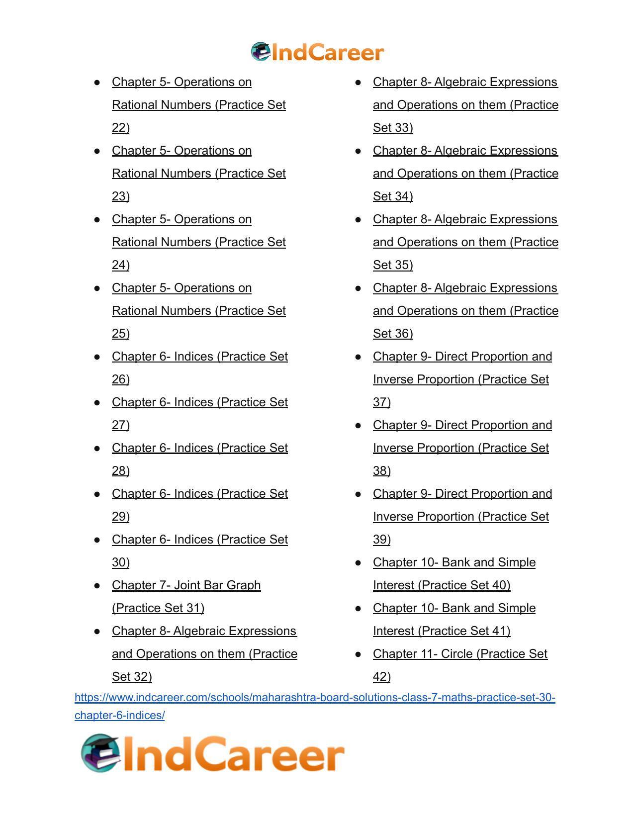 Maharashtra Board Solutions Class 7-Maths (Practice Set 30): Chapter 6- Indices - Page 7