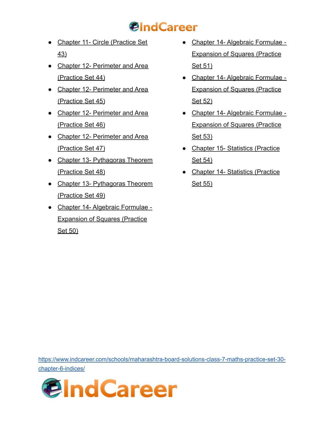 Maharashtra Board Solutions Class 7-Maths (Practice Set 30): Chapter 6- Indices - Page 8