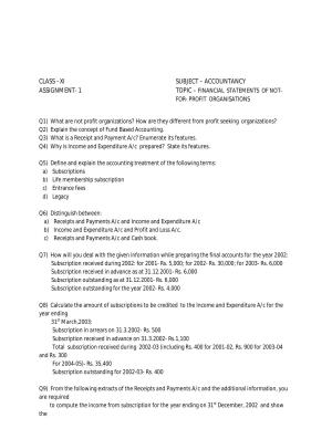 CBSE Worksheets for Class 11 Accountancy Assignment 17