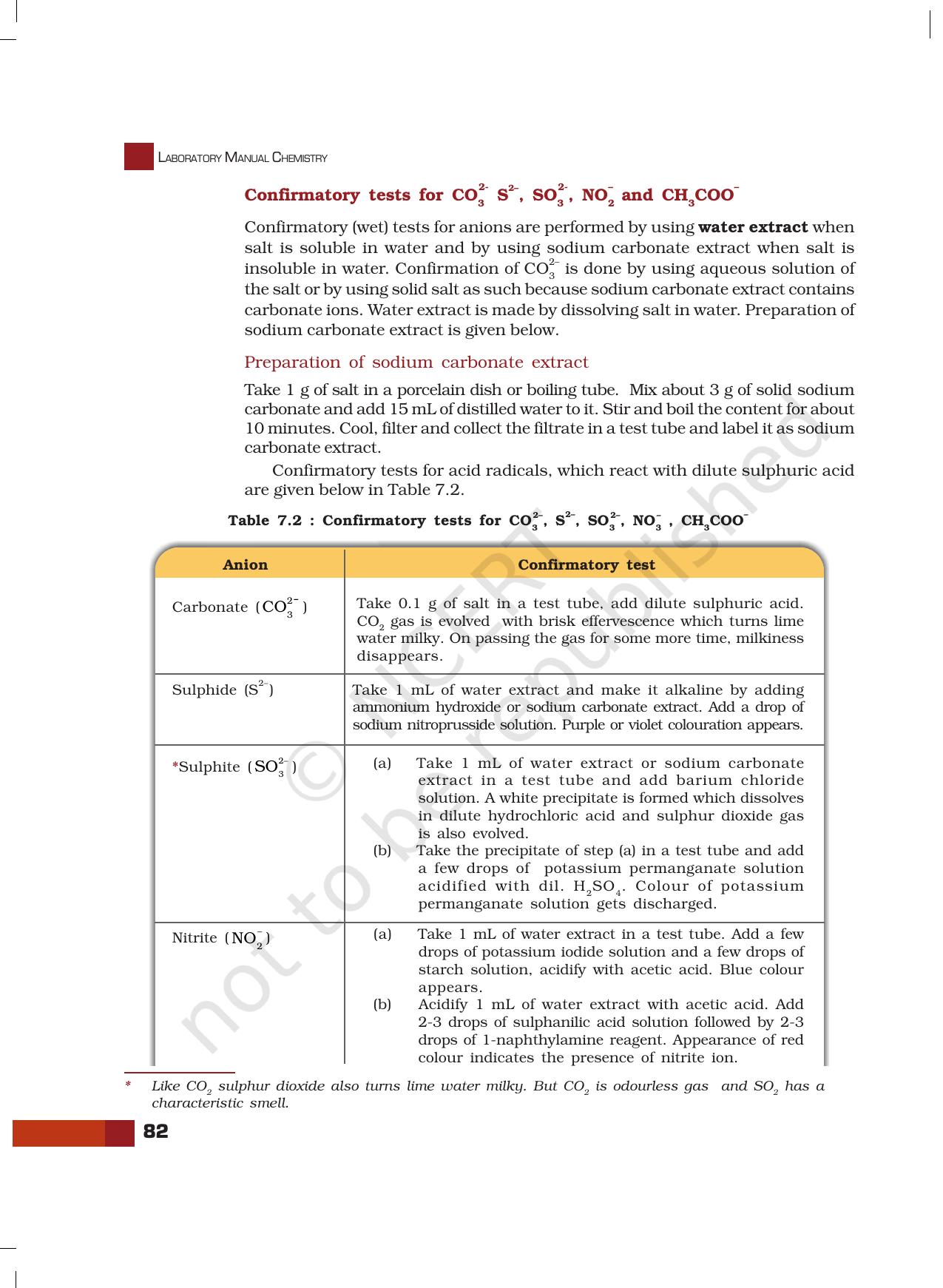 NCERT Laboratory Manuals for Class XI Chemistry - Unit-7 Systematic Qualitative Analysis - Page 4