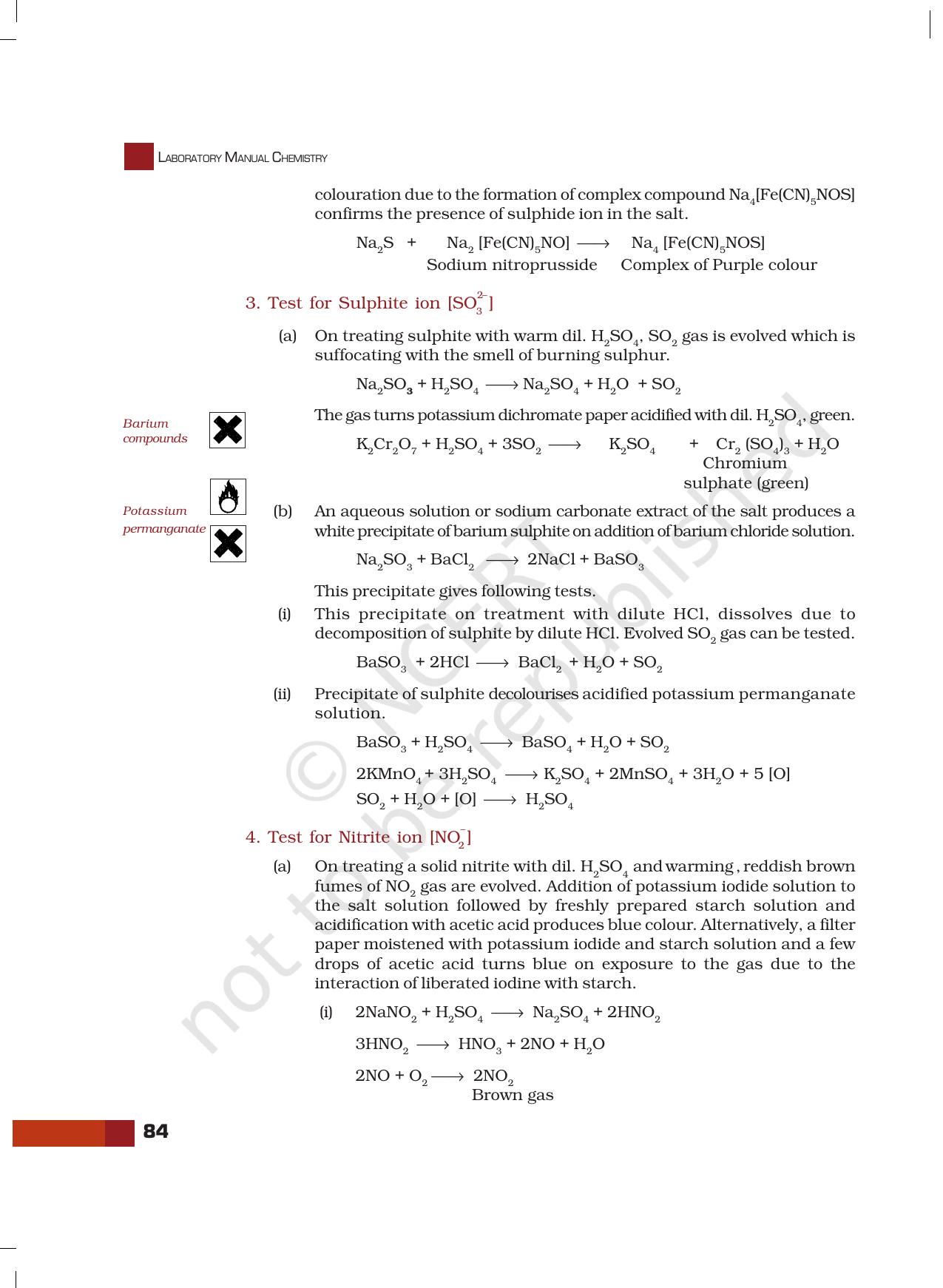 NCERT Laboratory Manuals for Class XI Chemistry - Unit-7 Systematic Qualitative Analysis - Page 6