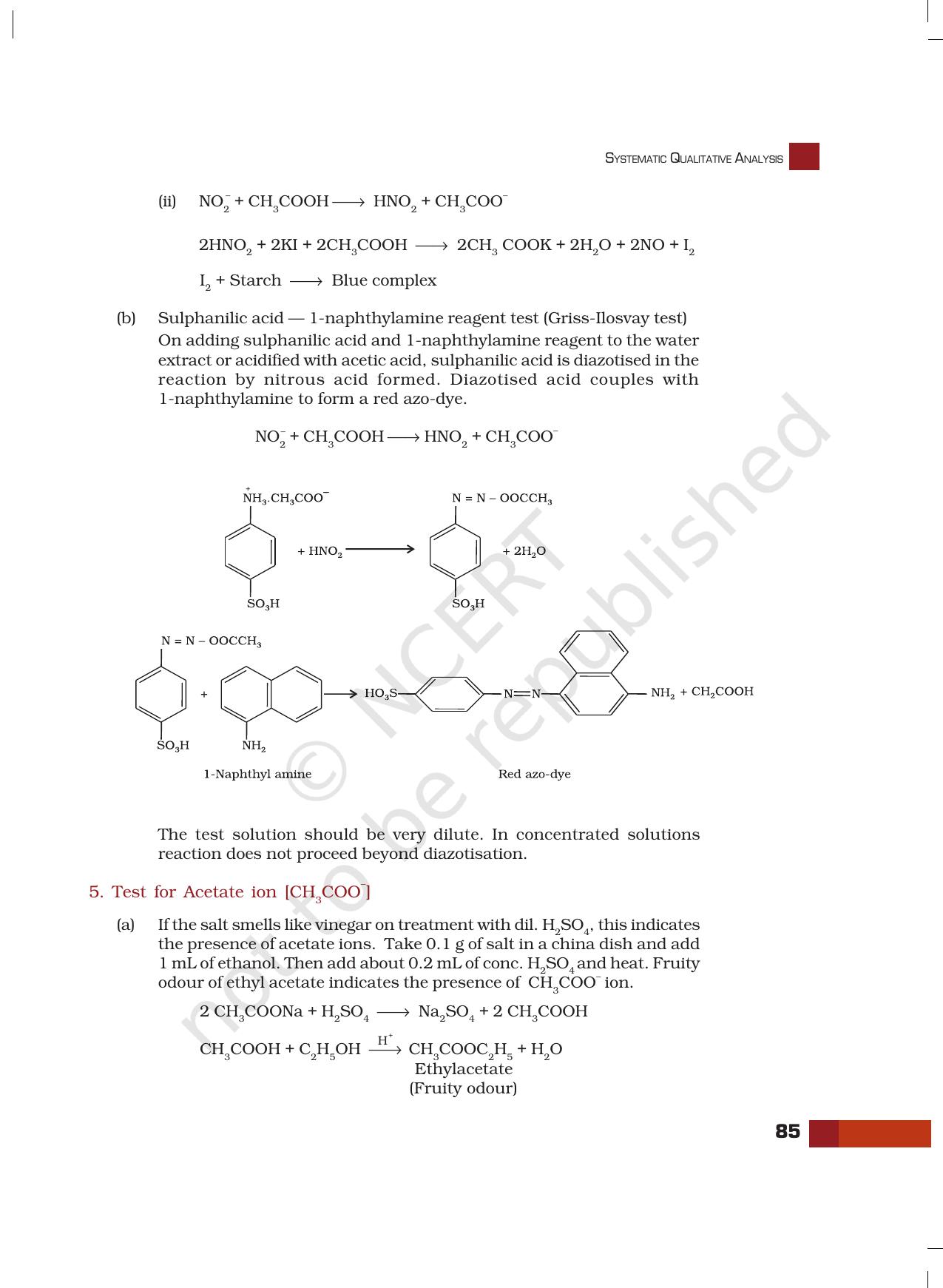 NCERT Laboratory Manuals for Class XI Chemistry - Unit-7 Systematic Qualitative Analysis - Page 7