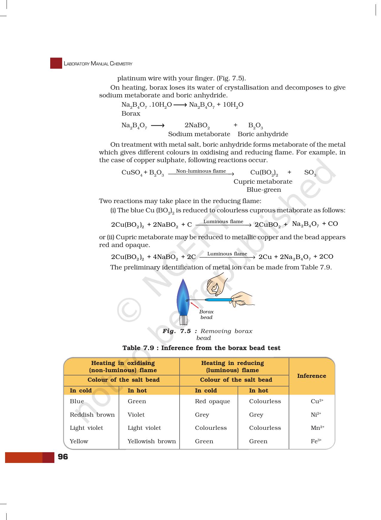 NCERT Laboratory Manuals for Class XI Chemistry - Unit-7 Systematic Qualitative Analysis - Page 18