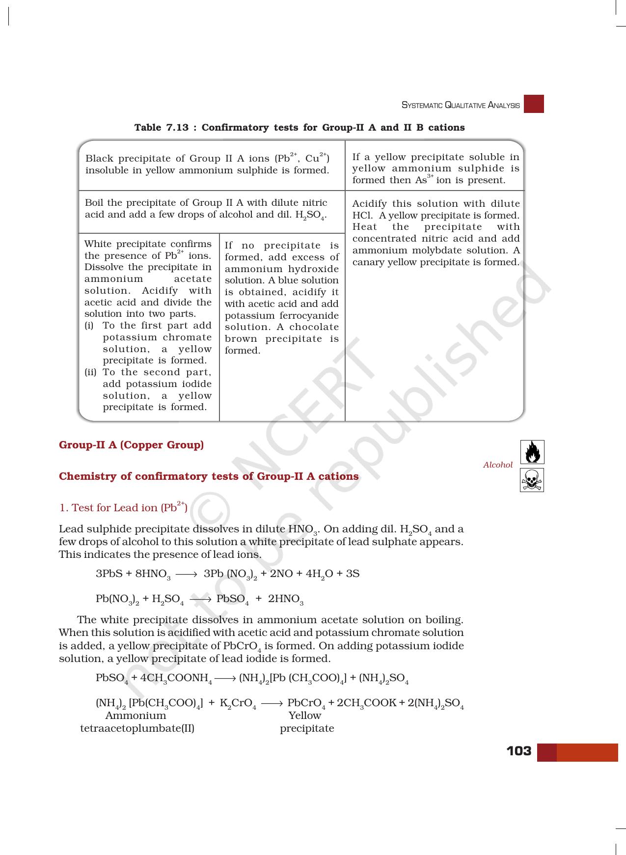 NCERT Laboratory Manuals for Class XI Chemistry - Unit-7 Systematic Qualitative Analysis - Page 25