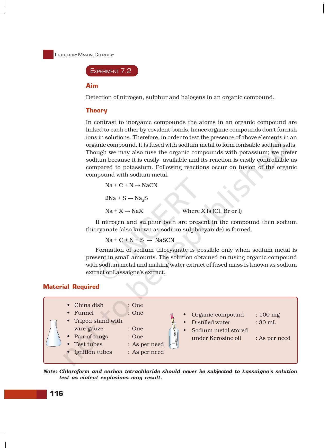 NCERT Laboratory Manuals for Class XI Chemistry - Unit-7 Systematic Qualitative Analysis - Page 38