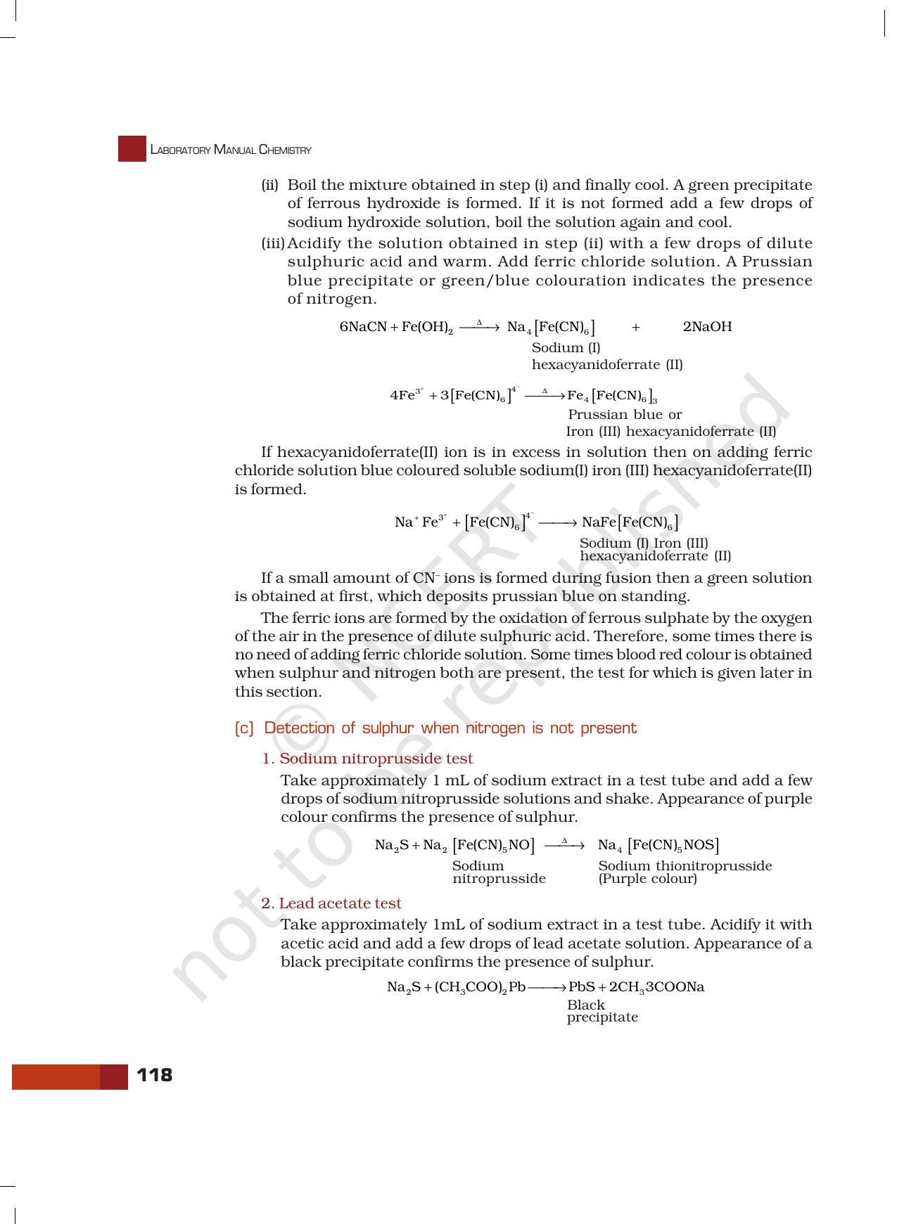 NCERT Laboratory Manuals for Class XI Chemistry - Unit-7 Systematic Qualitative Analysis - Page 40