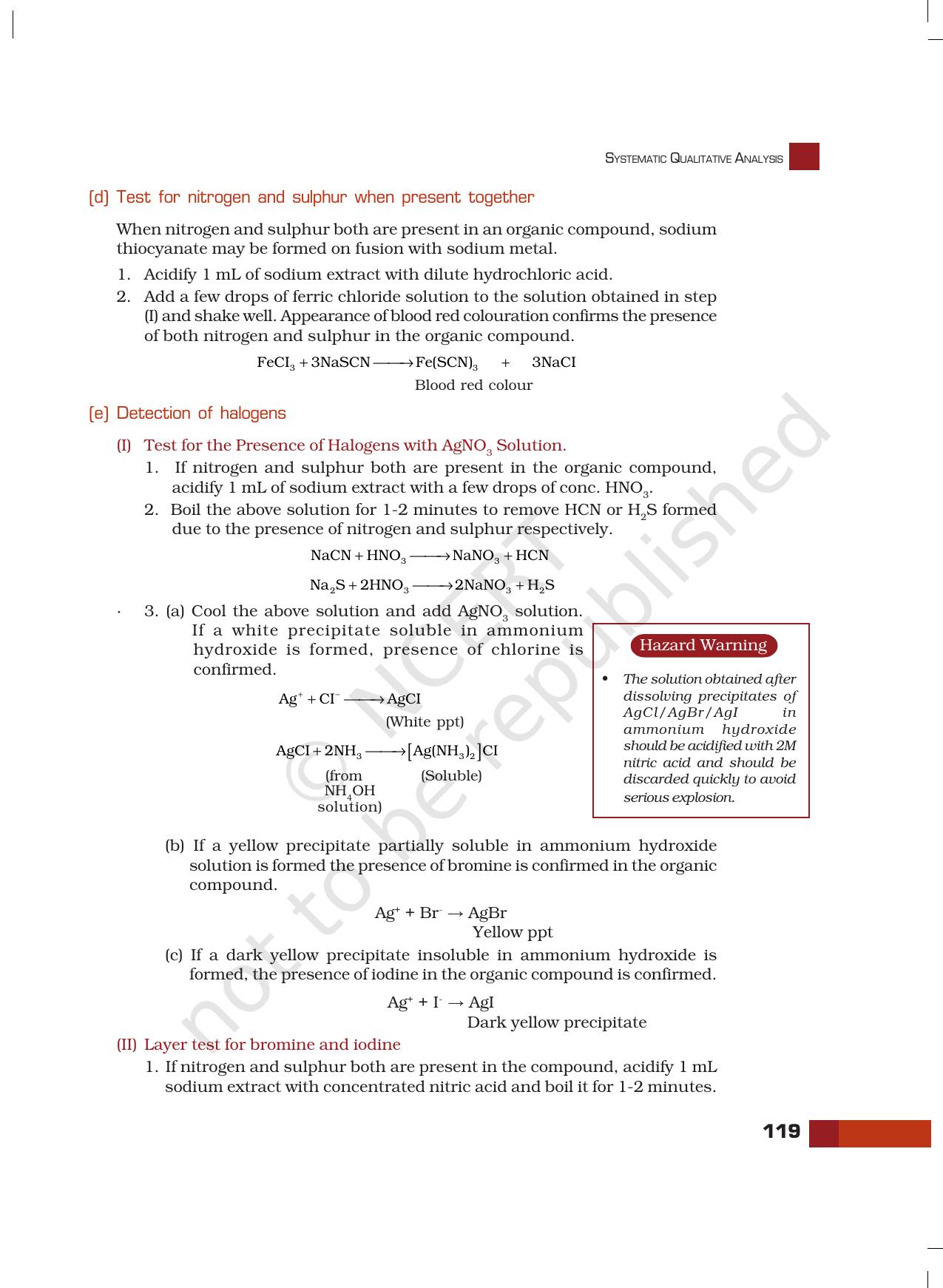 NCERT Laboratory Manuals for Class XI Chemistry - Unit-7 Systematic Qualitative Analysis - Page 41