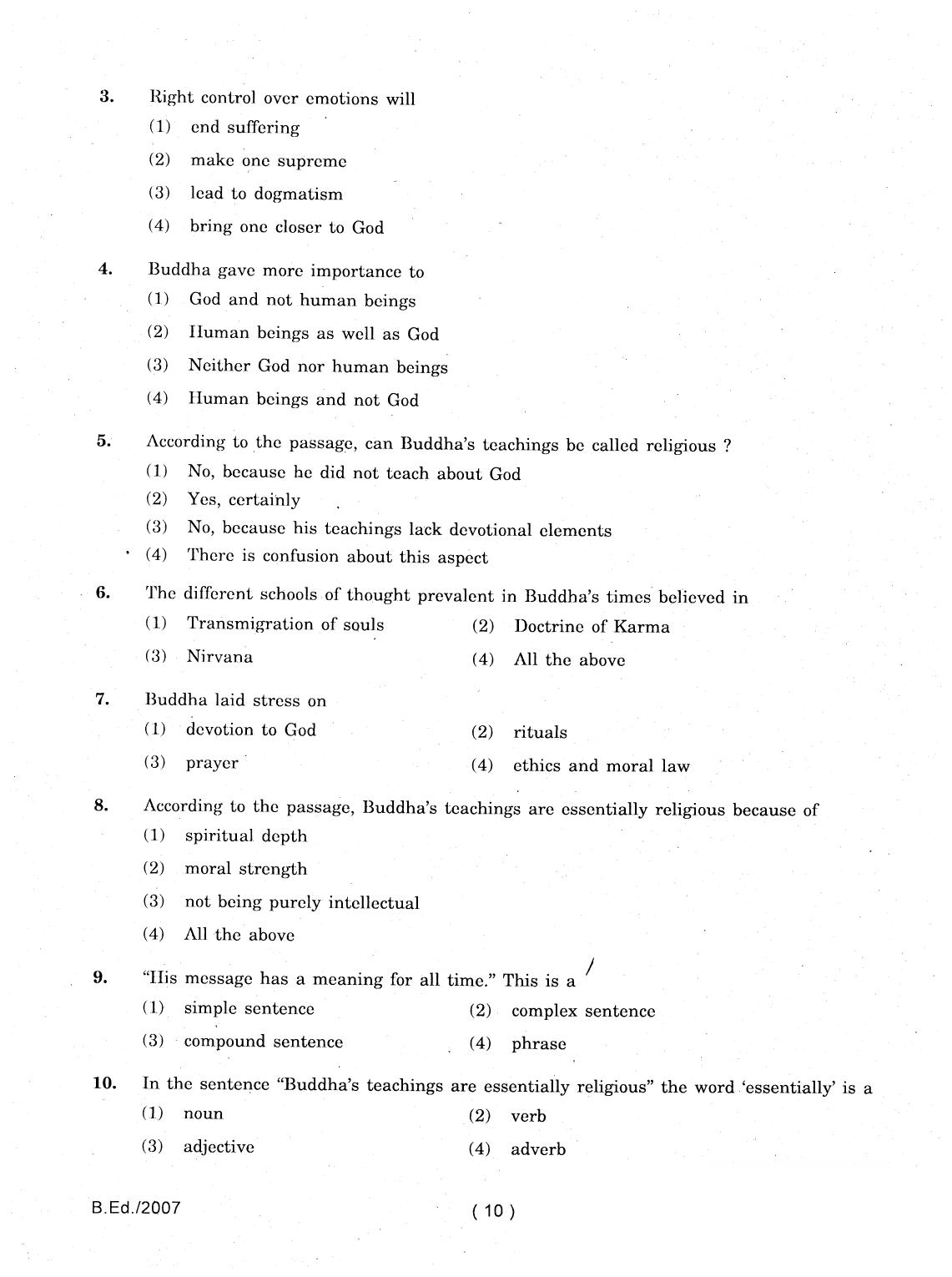 IGNOU B.Ed 2007 Question Paper - Page 10