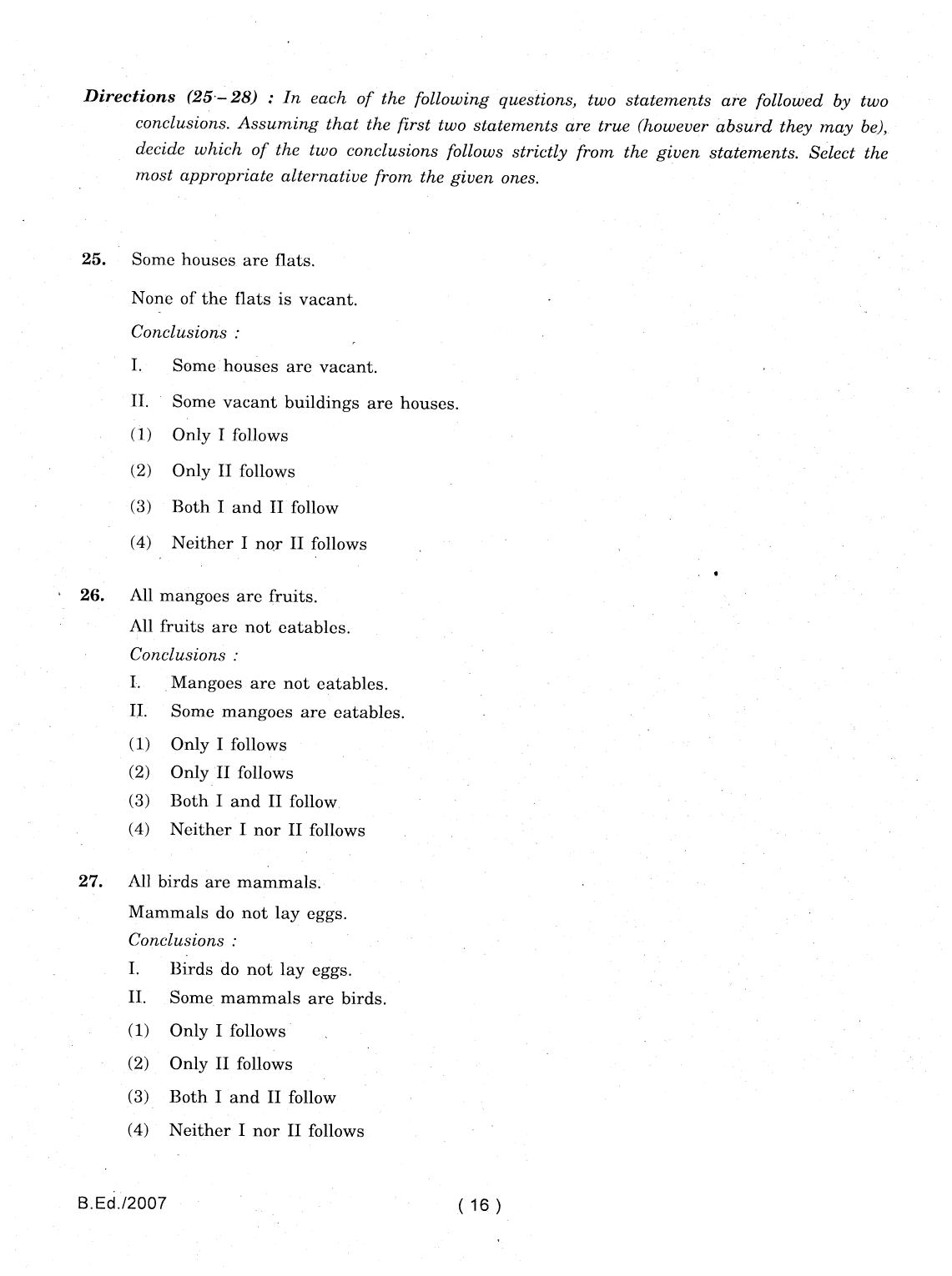 IGNOU B.Ed 2007 Question Paper - Page 16