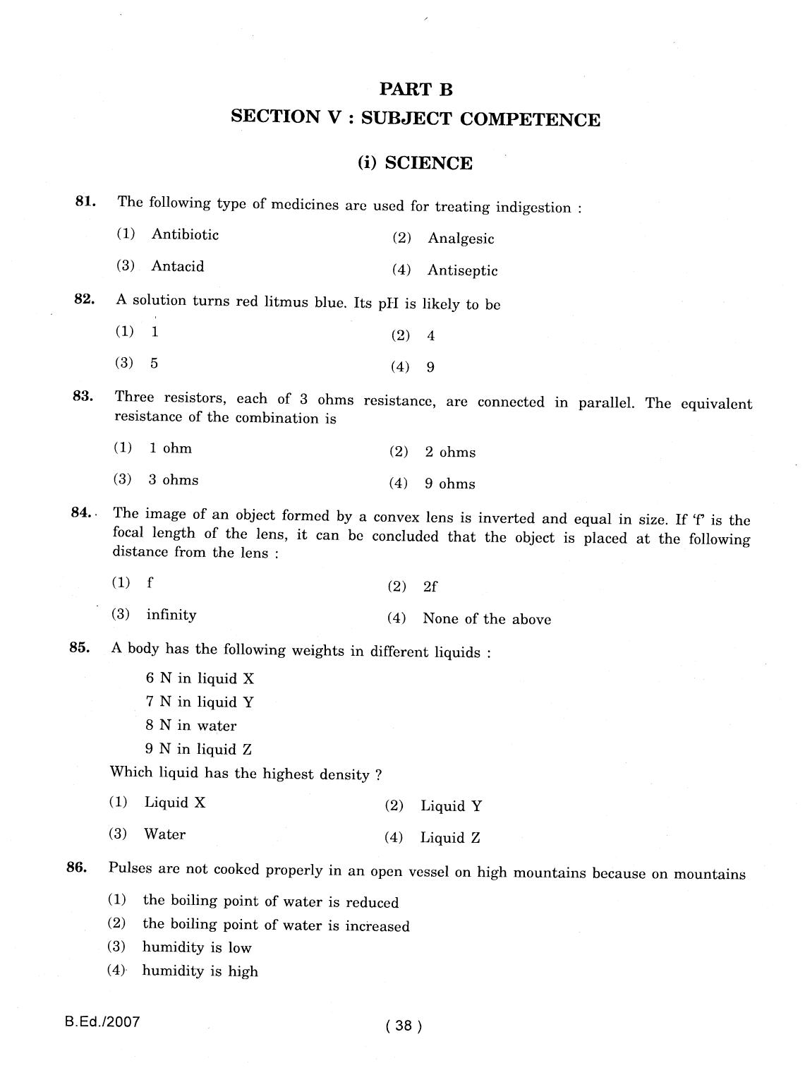 IGNOU B.Ed 2007 Question Paper - Page 38