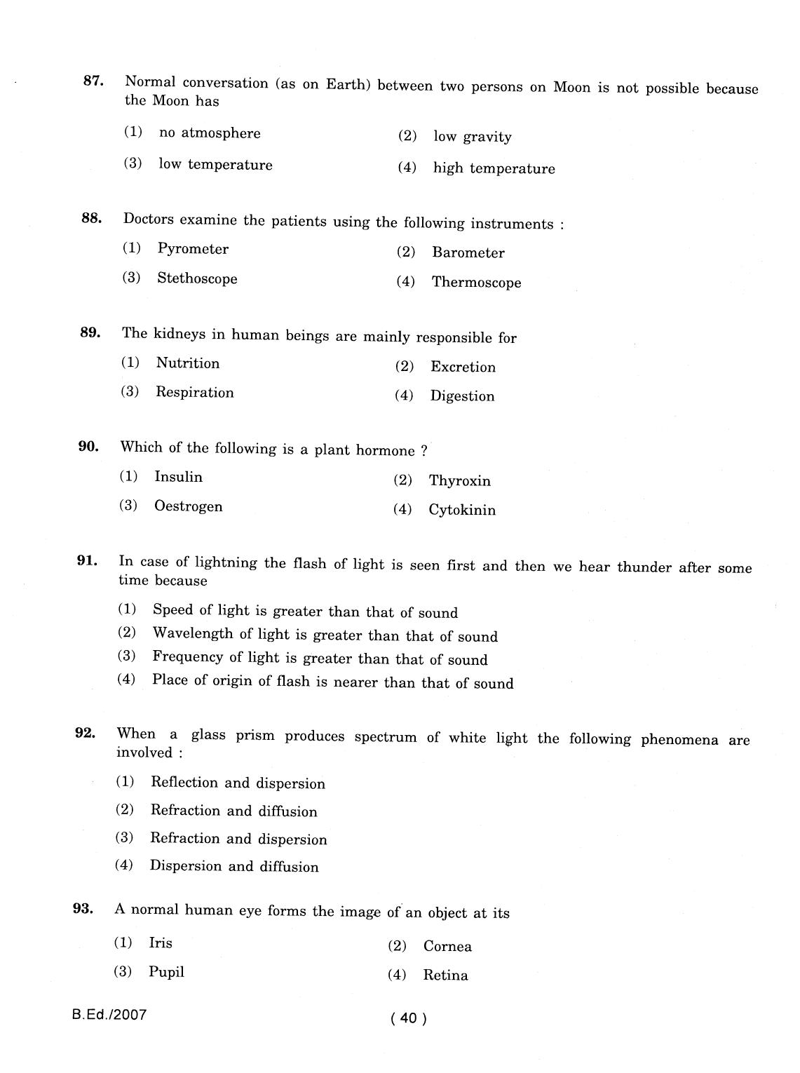 IGNOU B.Ed 2007 Question Paper - Page 40