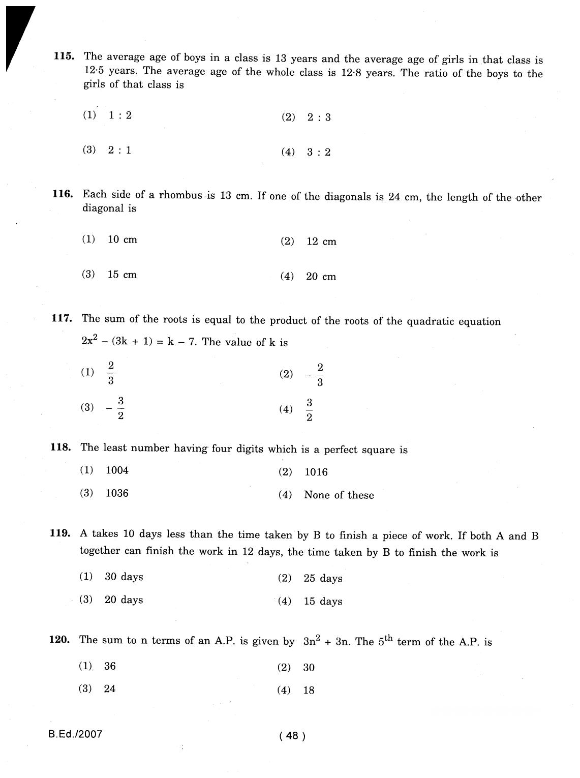 IGNOU B.Ed 2007 Question Paper - Page 48