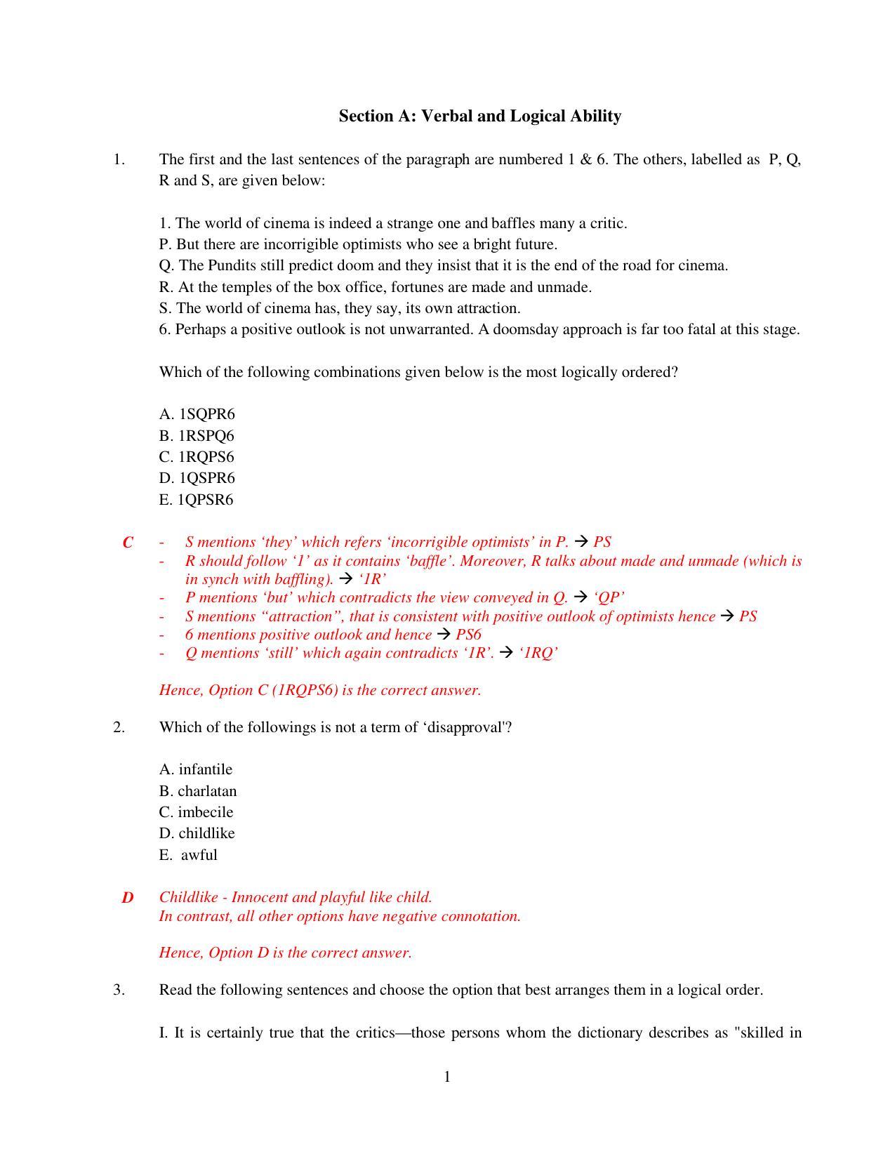 XAT 2015 Set B Question Papers - Page 2