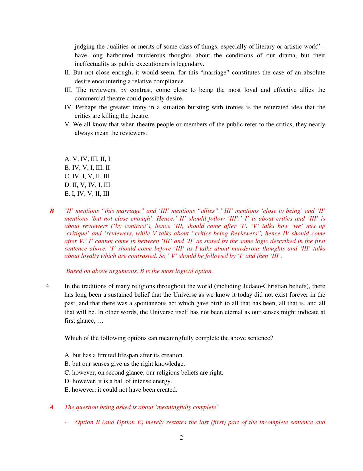 XAT 2015 Set B Question Papers - Page 3