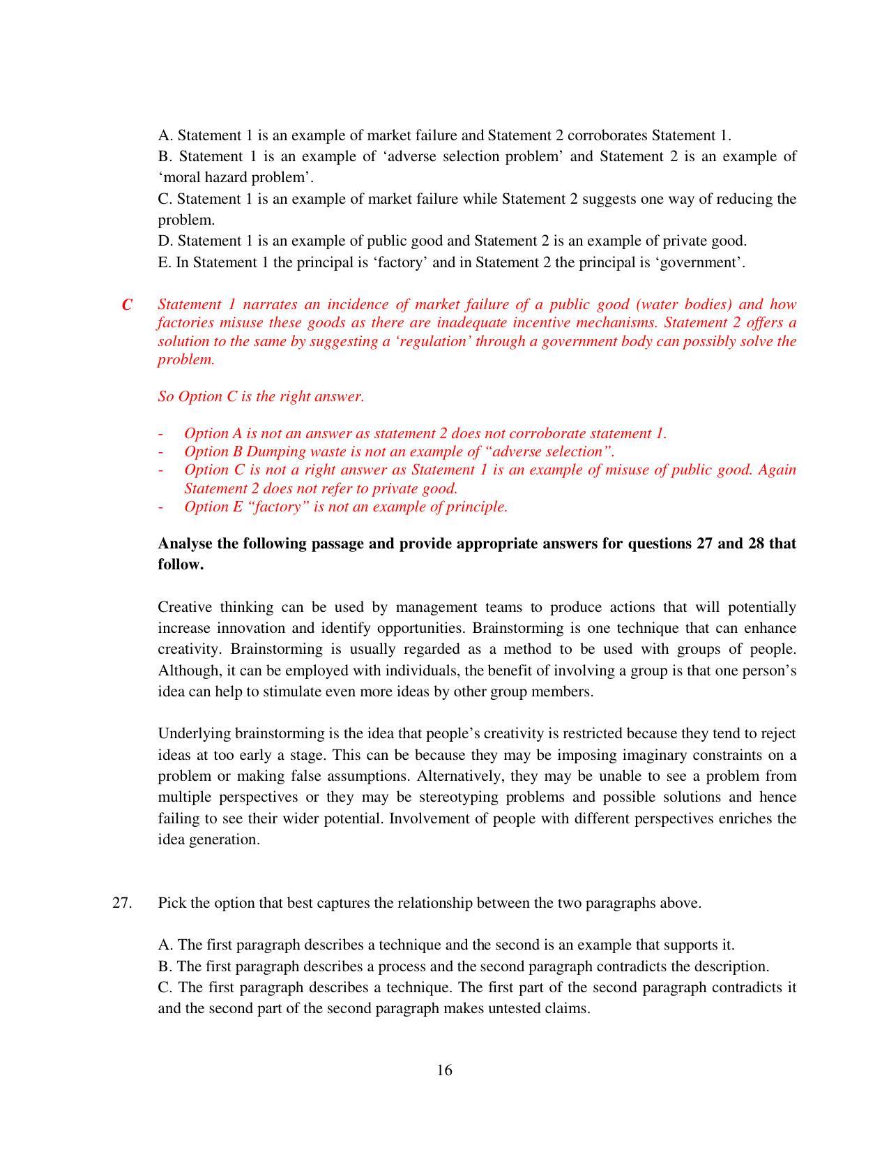 XAT 2015 Set B Question Papers - Page 17