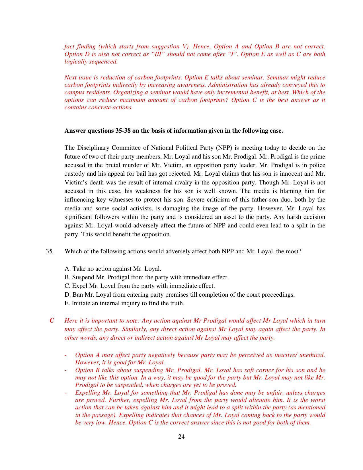 XAT 2015 Set B Question Papers - Page 25