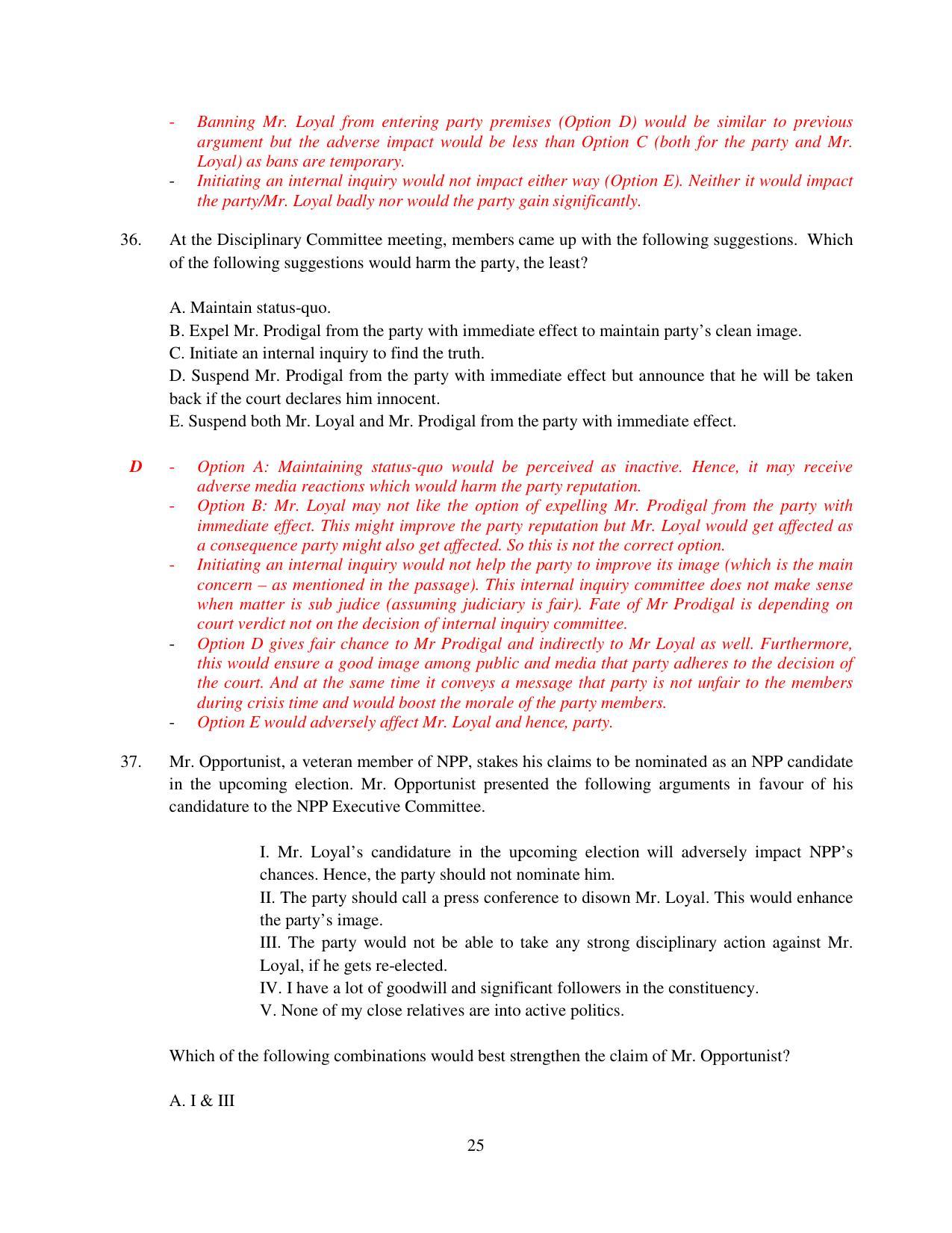 XAT 2015 Set B Question Papers - Page 26
