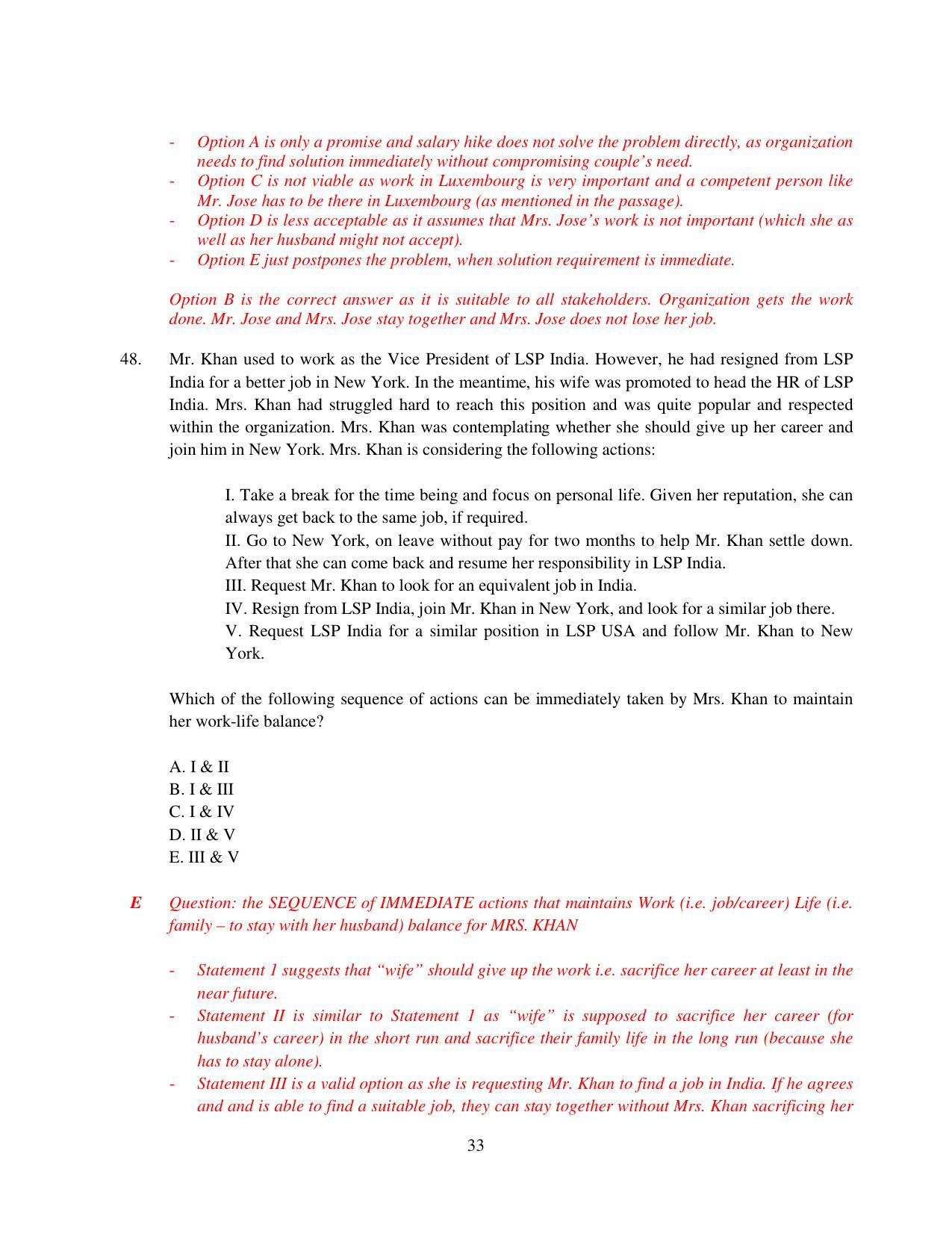 XAT 2015 Set B Question Papers - Page 34