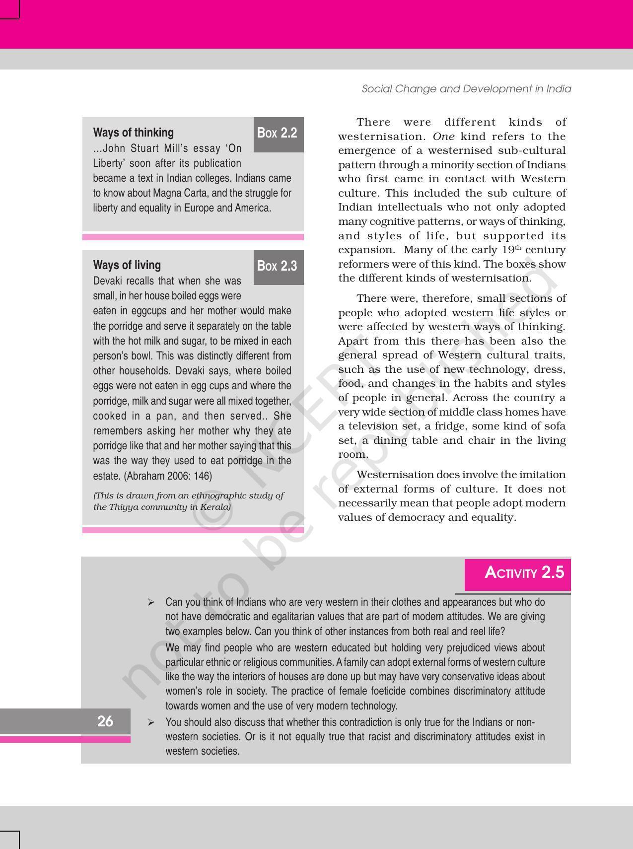 NCERT Book for Class 12 Sociology (Social Change and Development in India) Chapter 2 Cultural Change - Page 10