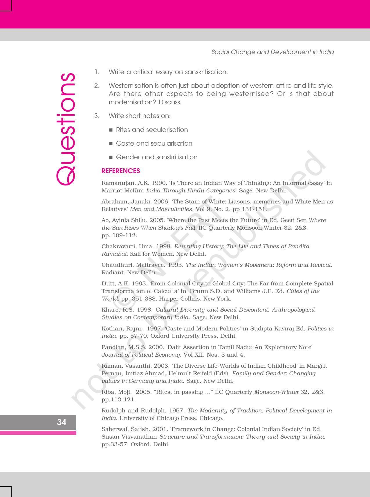 NCERT Book for Class 12 Sociology (Social Change and Development in India) Chapter 2 Cultural Change - Page 18