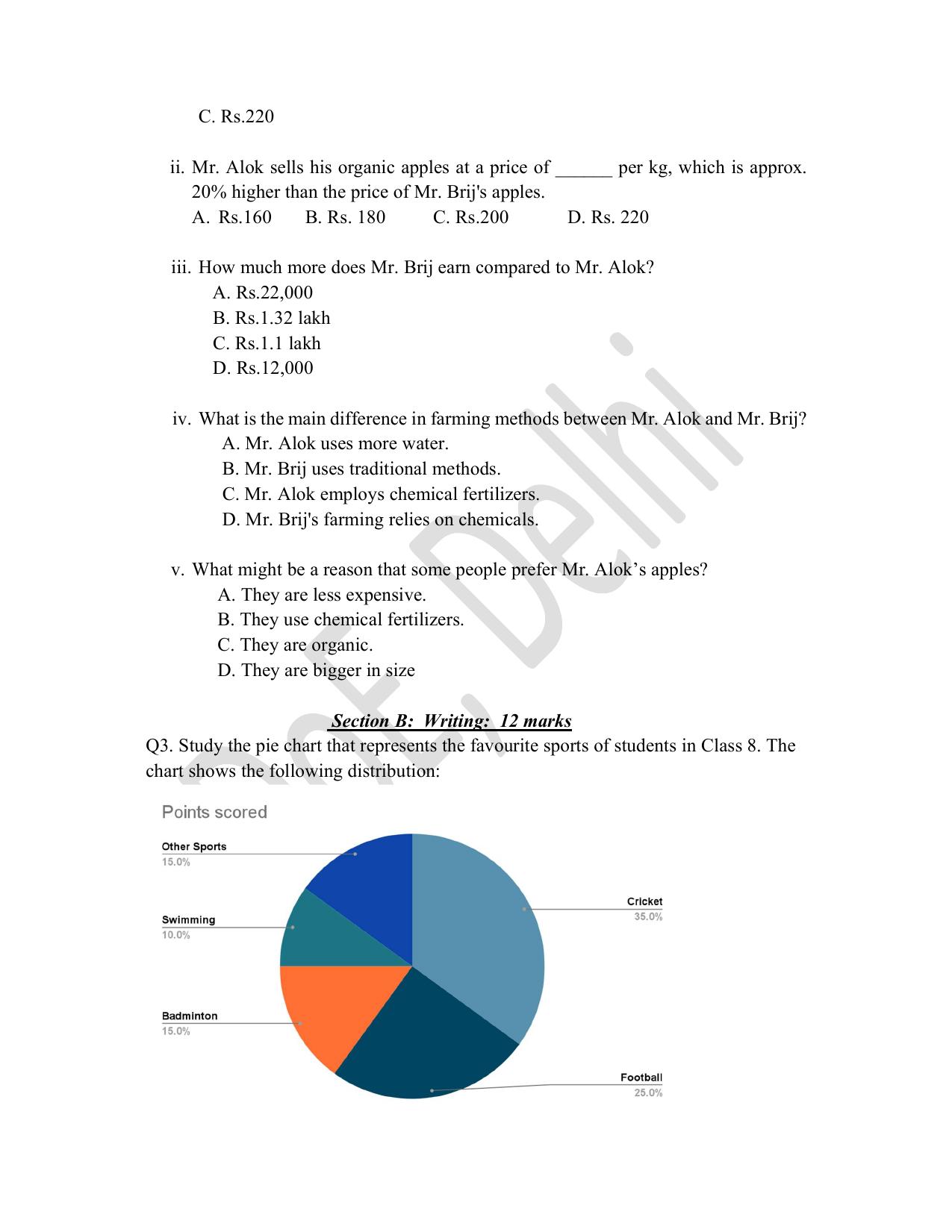Edudel Class 8 English Practice Papers-1 (2023-24) - Page 3