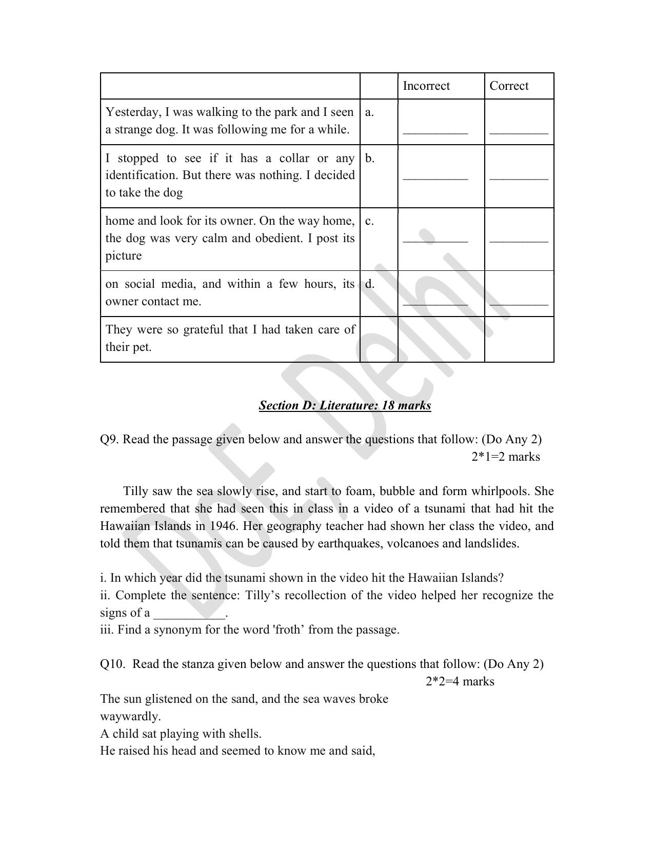 Edudel Class 8 English Practice Papers-1 (2023-24) - Page 6