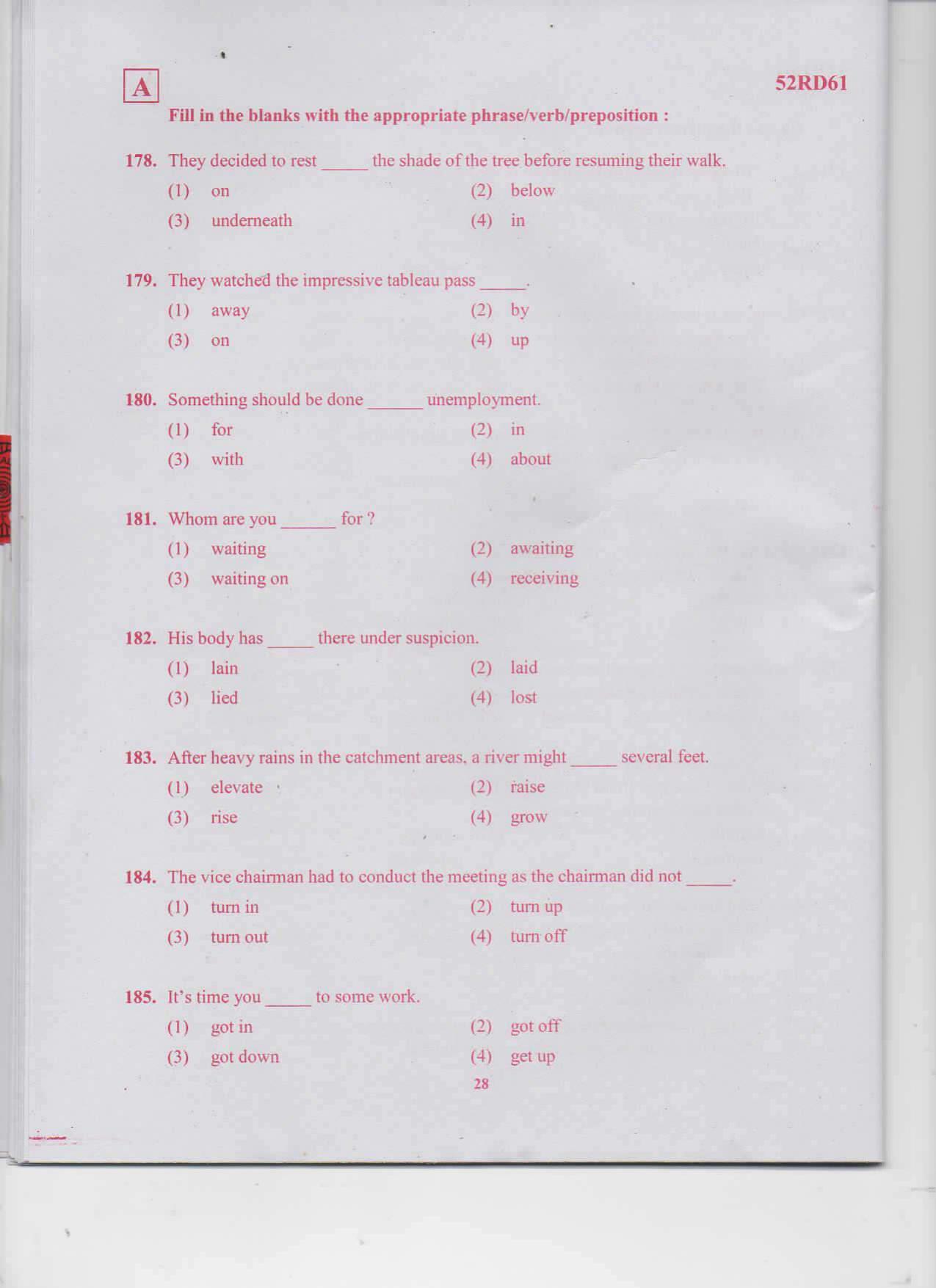 TS ICET 2017 Question Paper 1 - Page 28