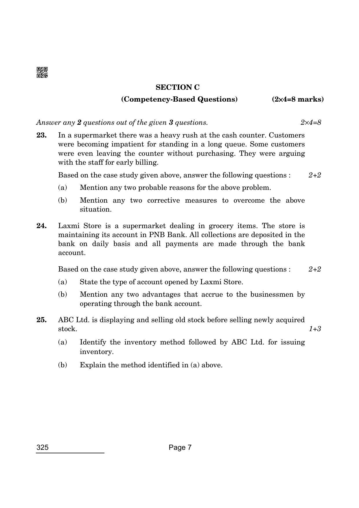 CBSE Class 12 325 Retail 2022 Question Paper - Page 7