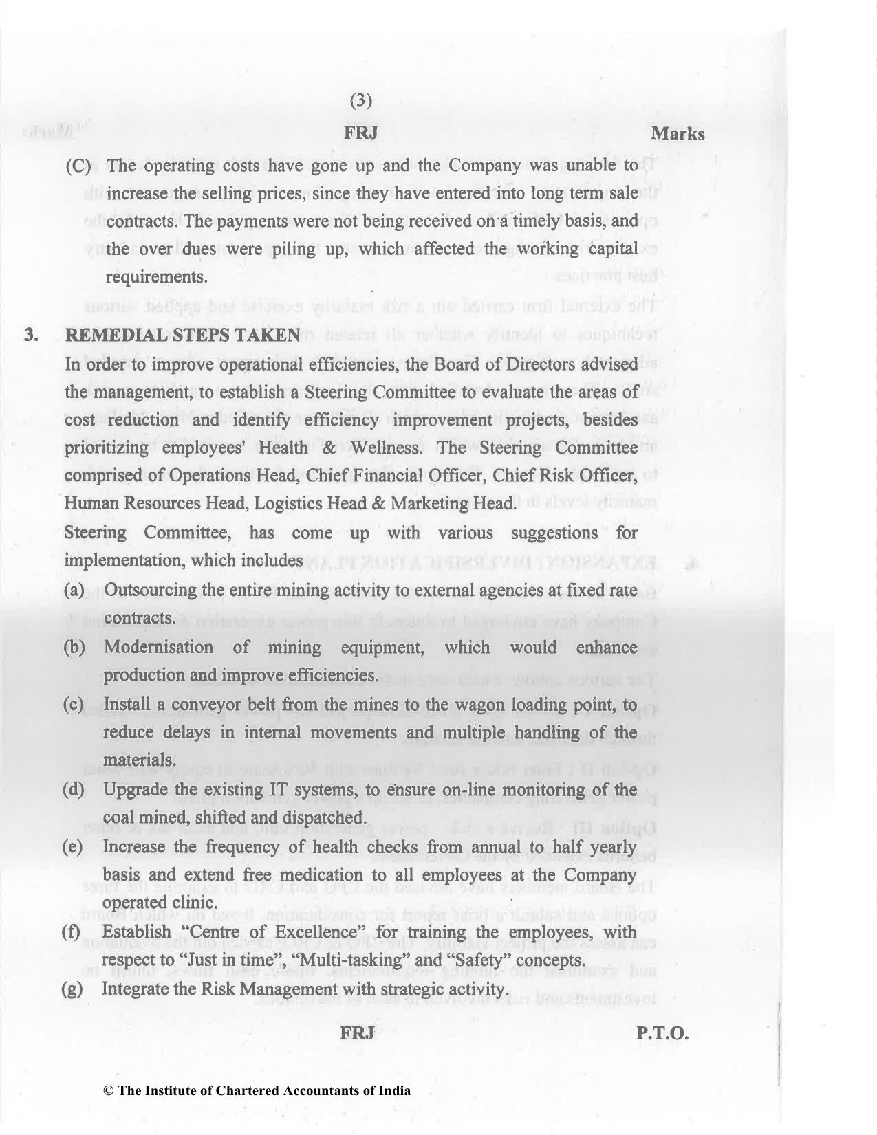 CA Final Nov 2022 Question Paper - Paper 6A – Risk Management - Page 3
