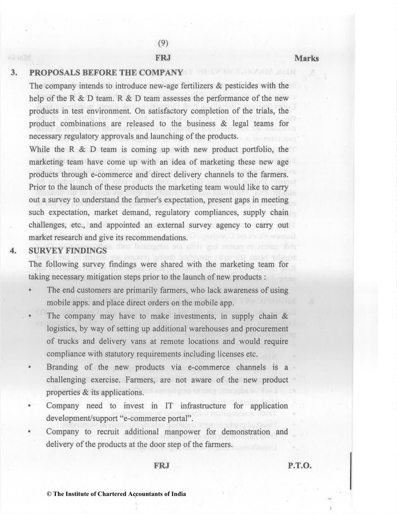 CA Final Nov 2022 Question Paper - Paper 6A – Risk Management - Page 9