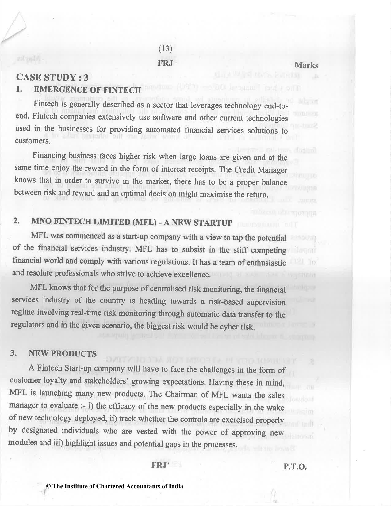 CA Final Nov 2022 Question Paper - Paper 6A – Risk Management - Page 13