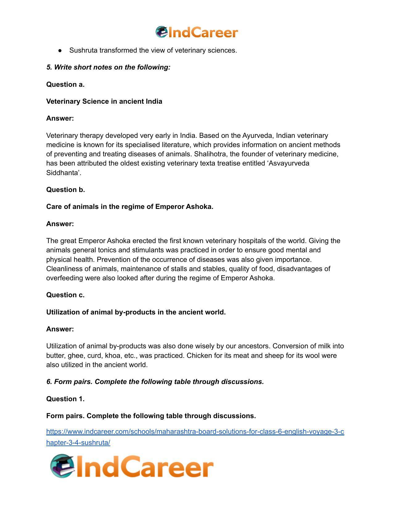 Maharashtra Board Solutions for Class 6- English (Voyage 3): Chapter 3.4-Sushruta - Page 5